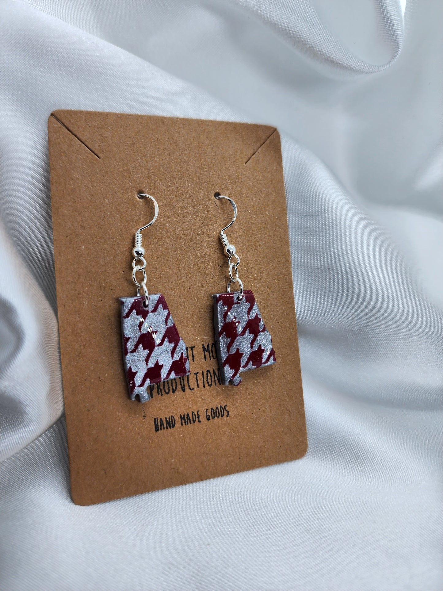 Houndstooth Alabama Earrings