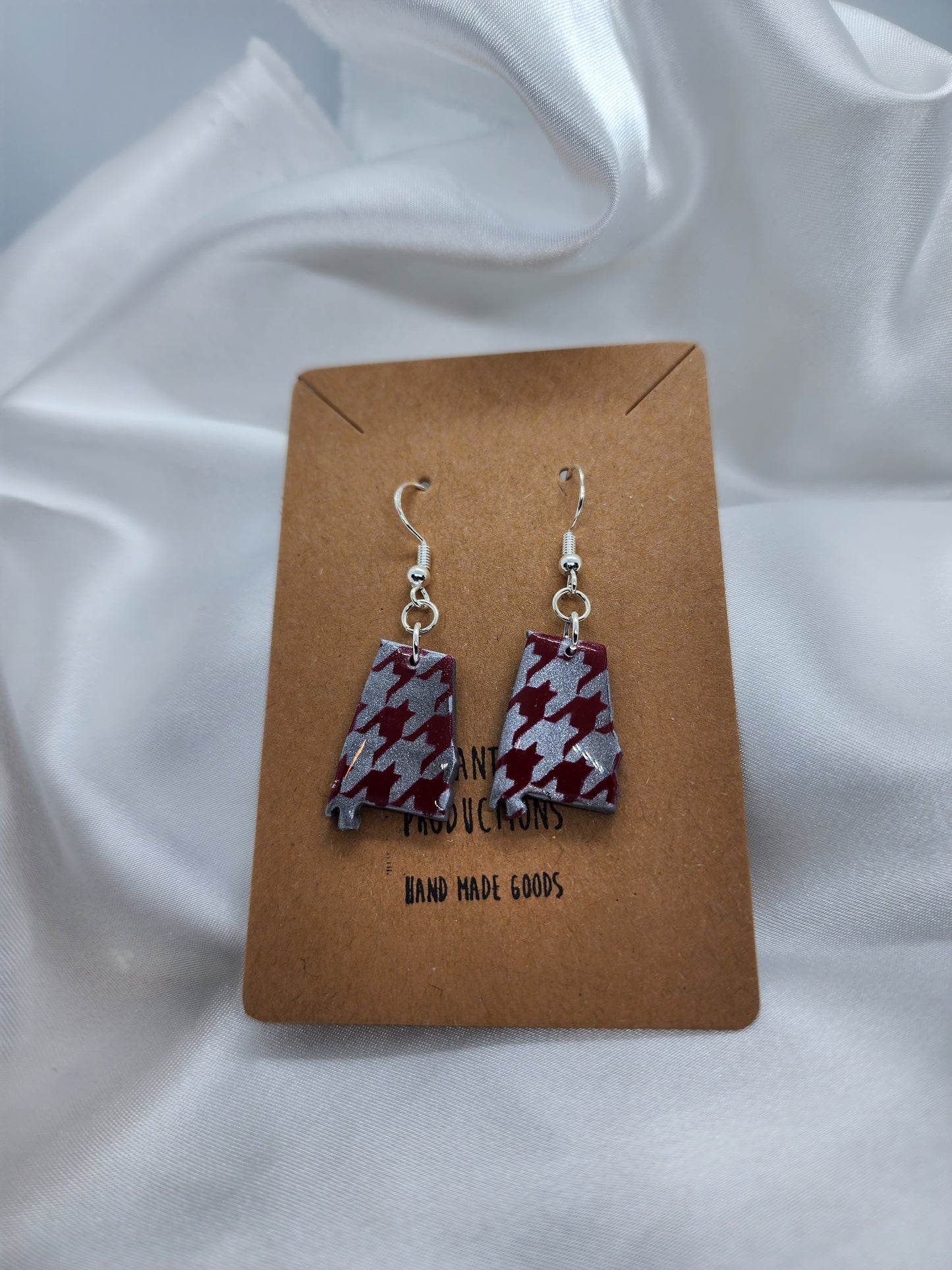 Houndstooth Alabama Earrings