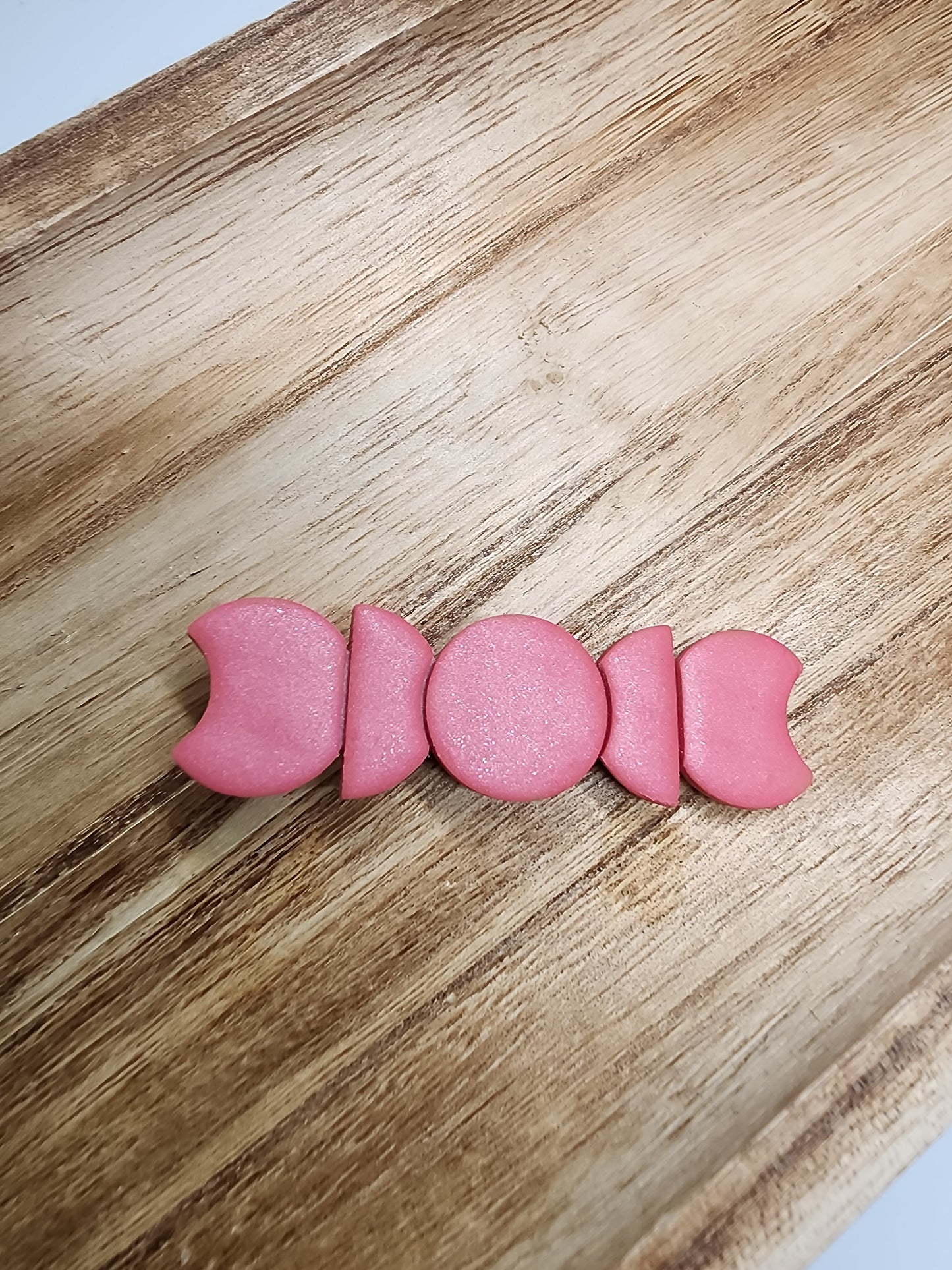 Pink Moon Phase Hair Clip