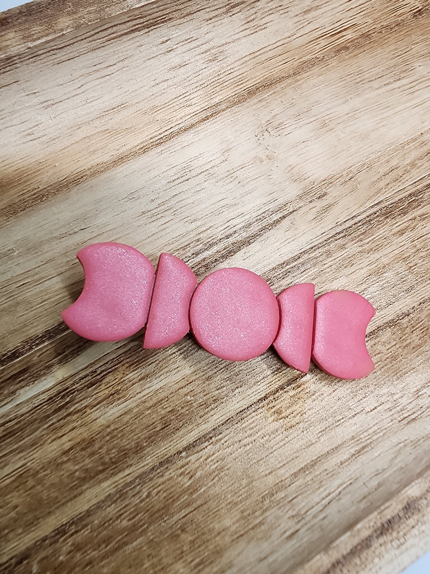 Pink Moon Phase Hair Clip