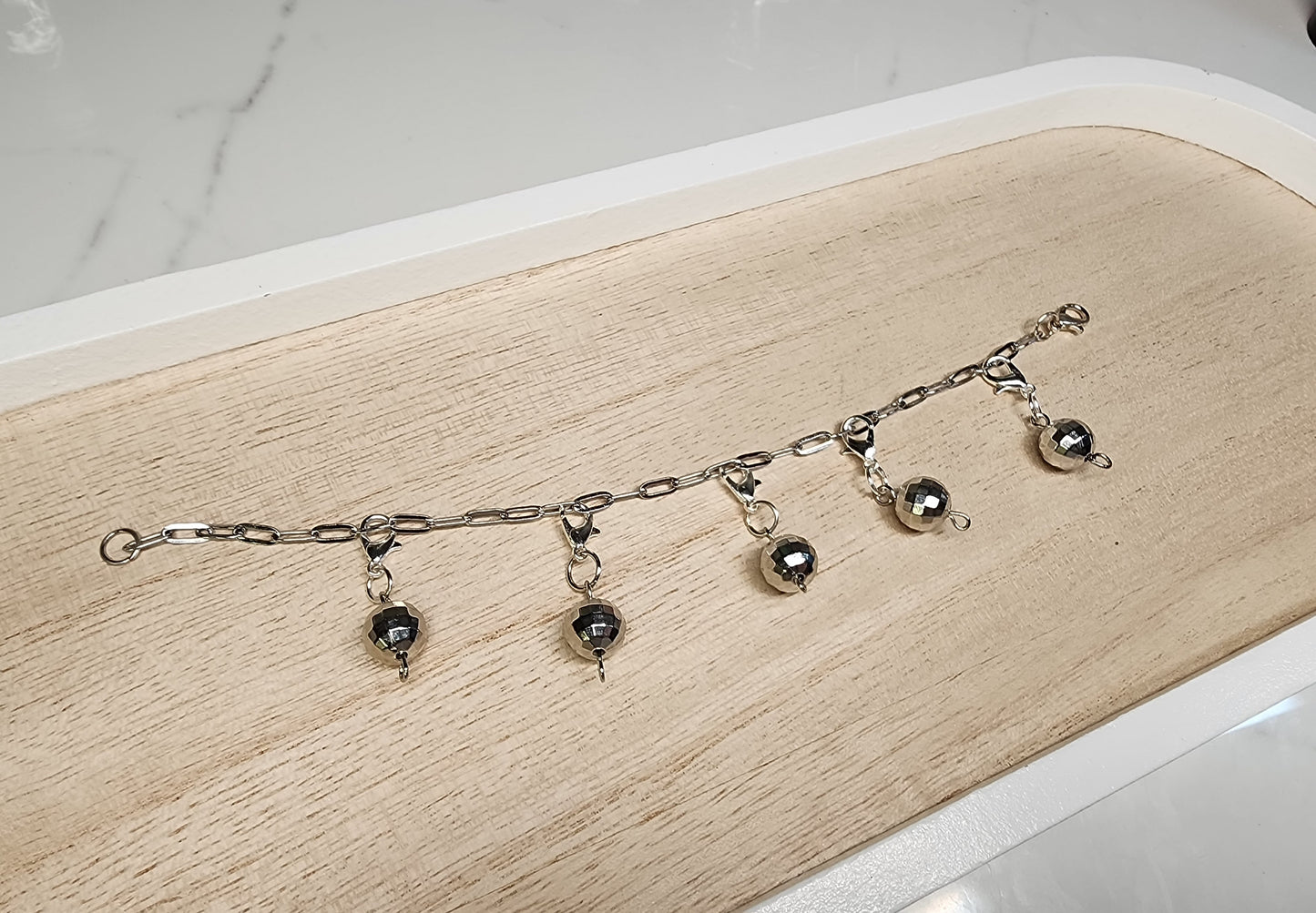Disco Ball Charm Bracelet