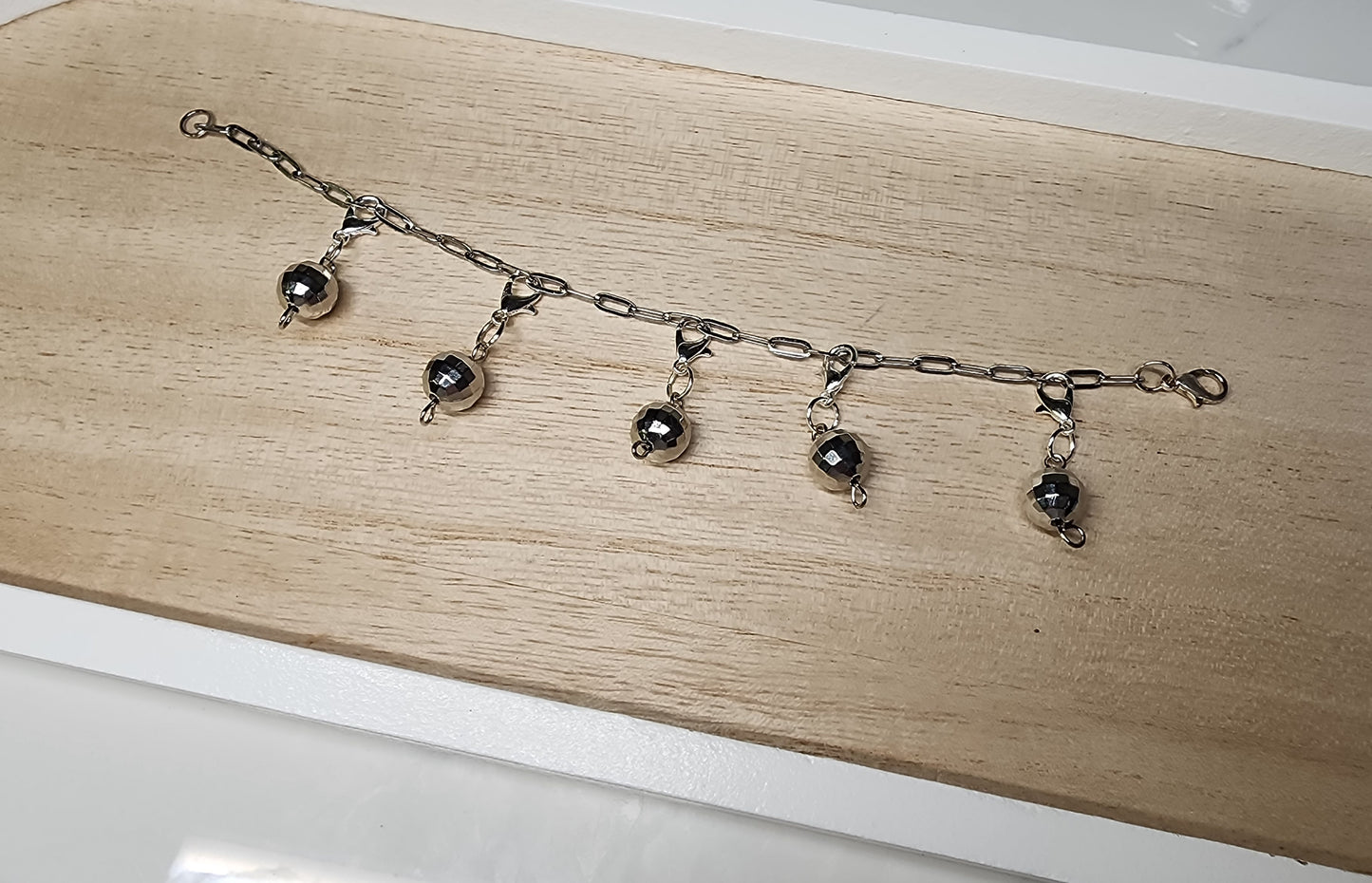 Disco Ball Charm Bracelet