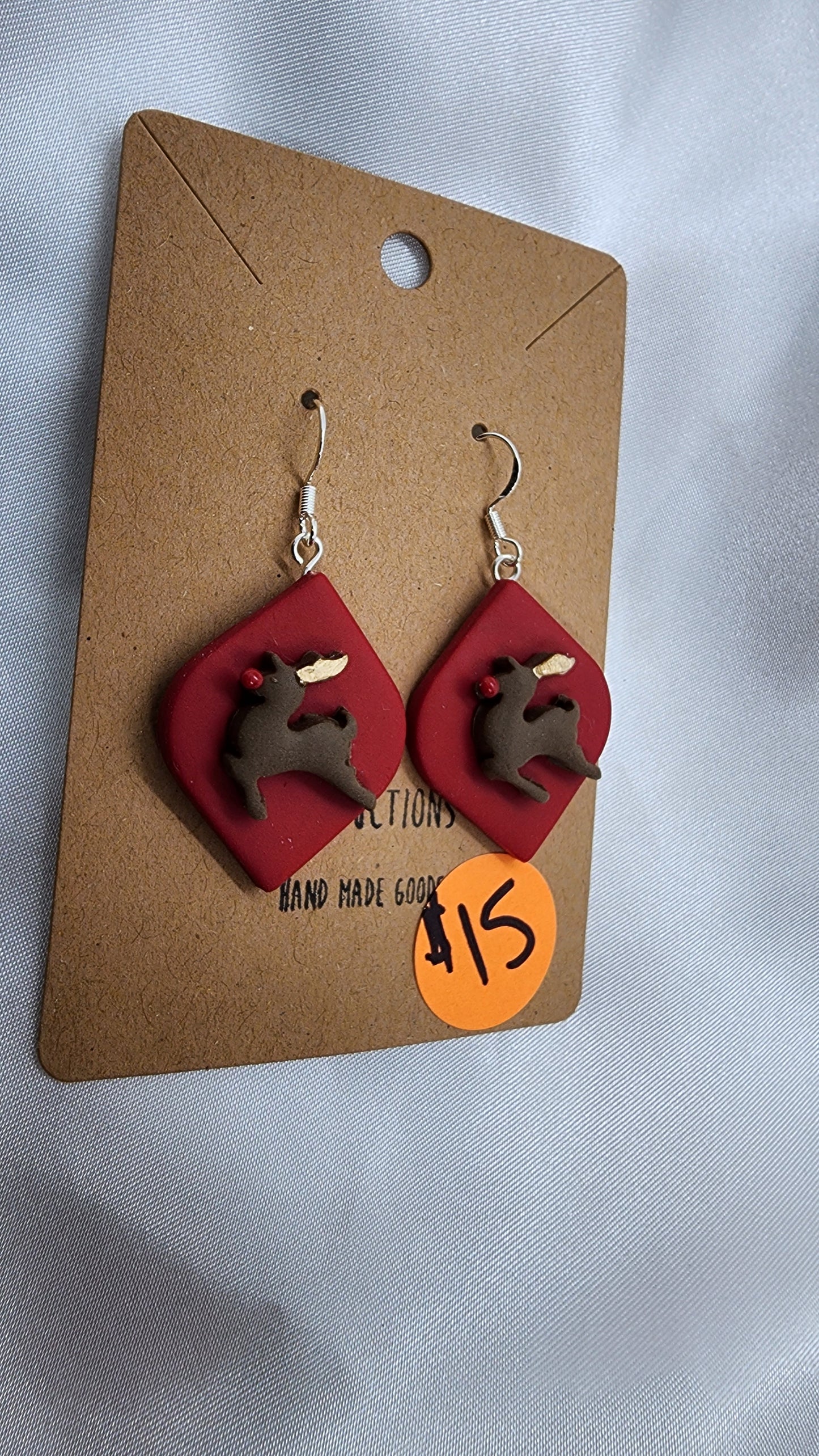 Rudolf the Red Nose Reindeer Earrings