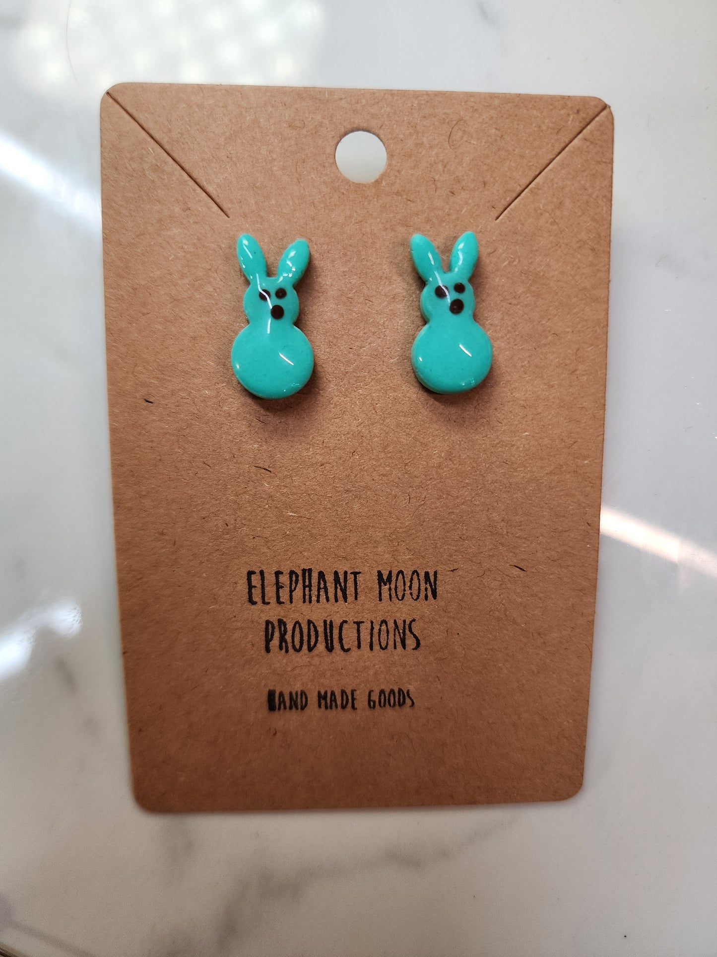 Small Turquoise Peep Stud Earrings
