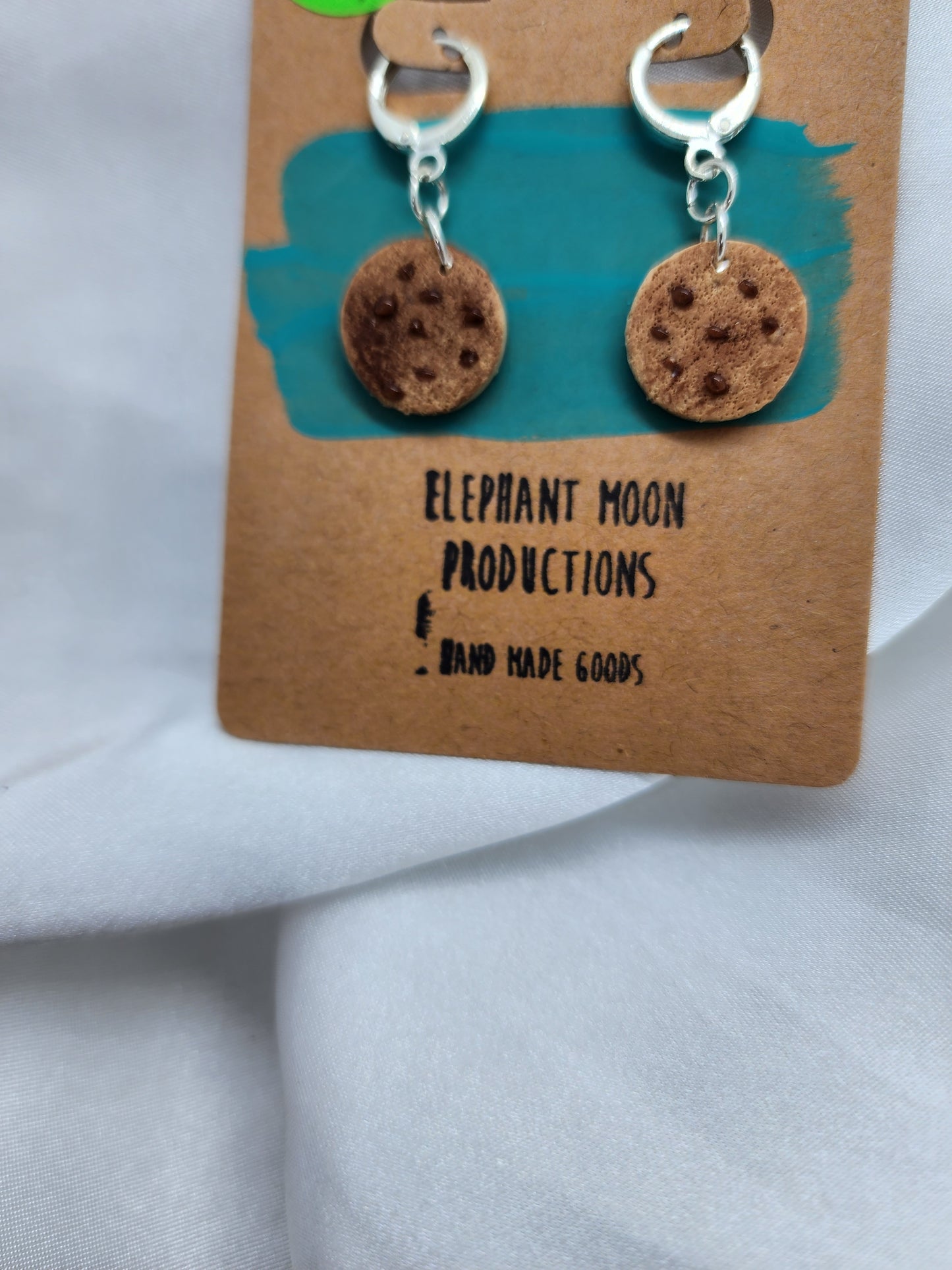 Chocolate Chip Cookie Leverback Earrings