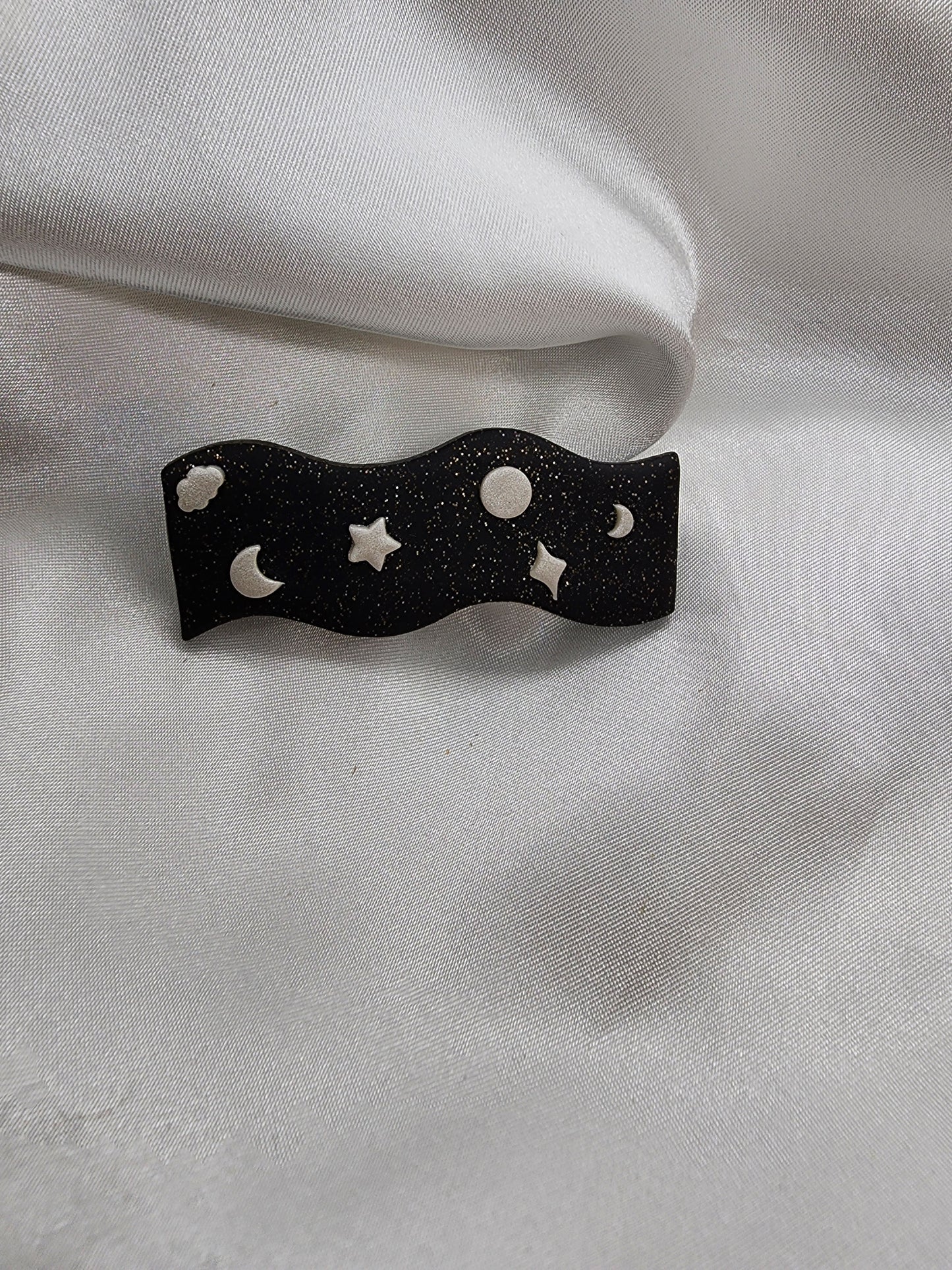 Moon and Stars Hair clip