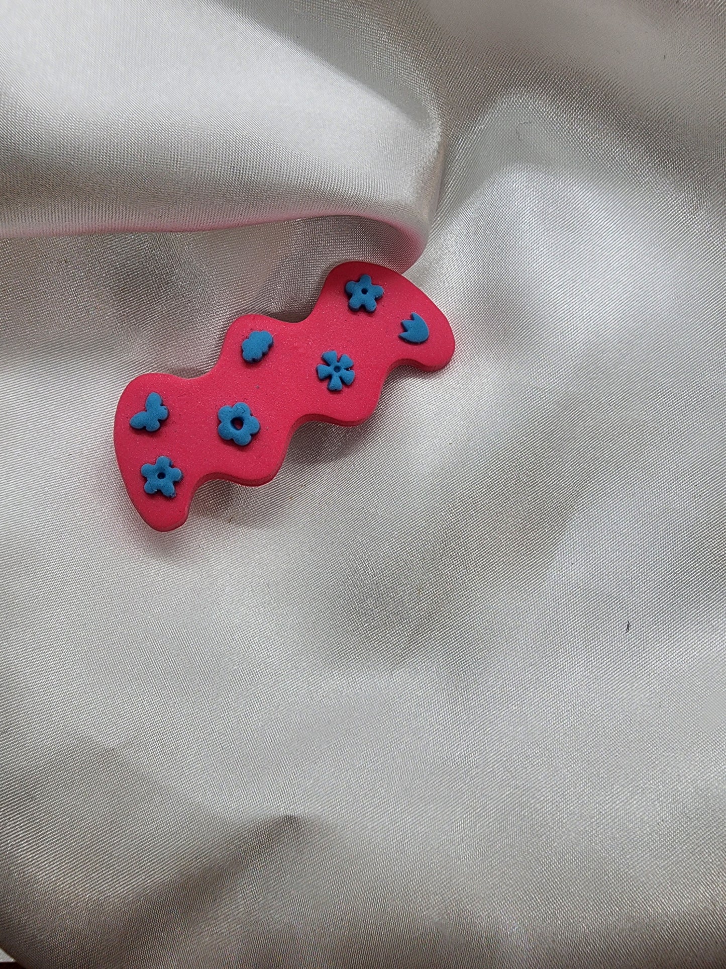 Pink and Blue Hair clip
