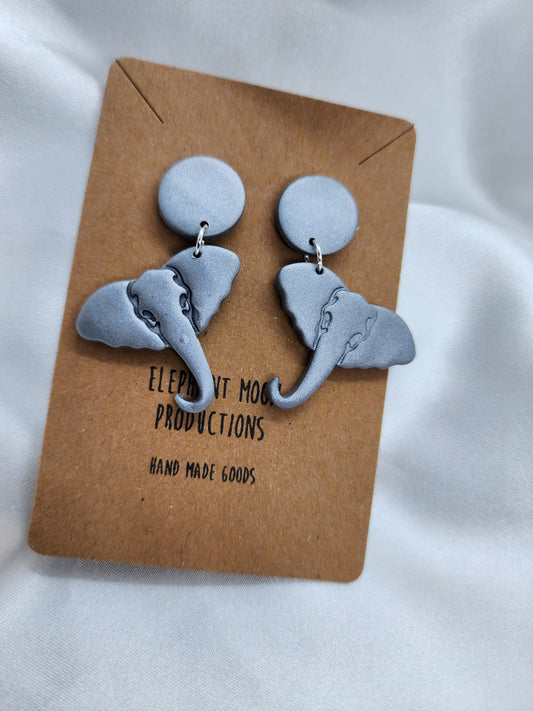 Elephant Clay Earrings