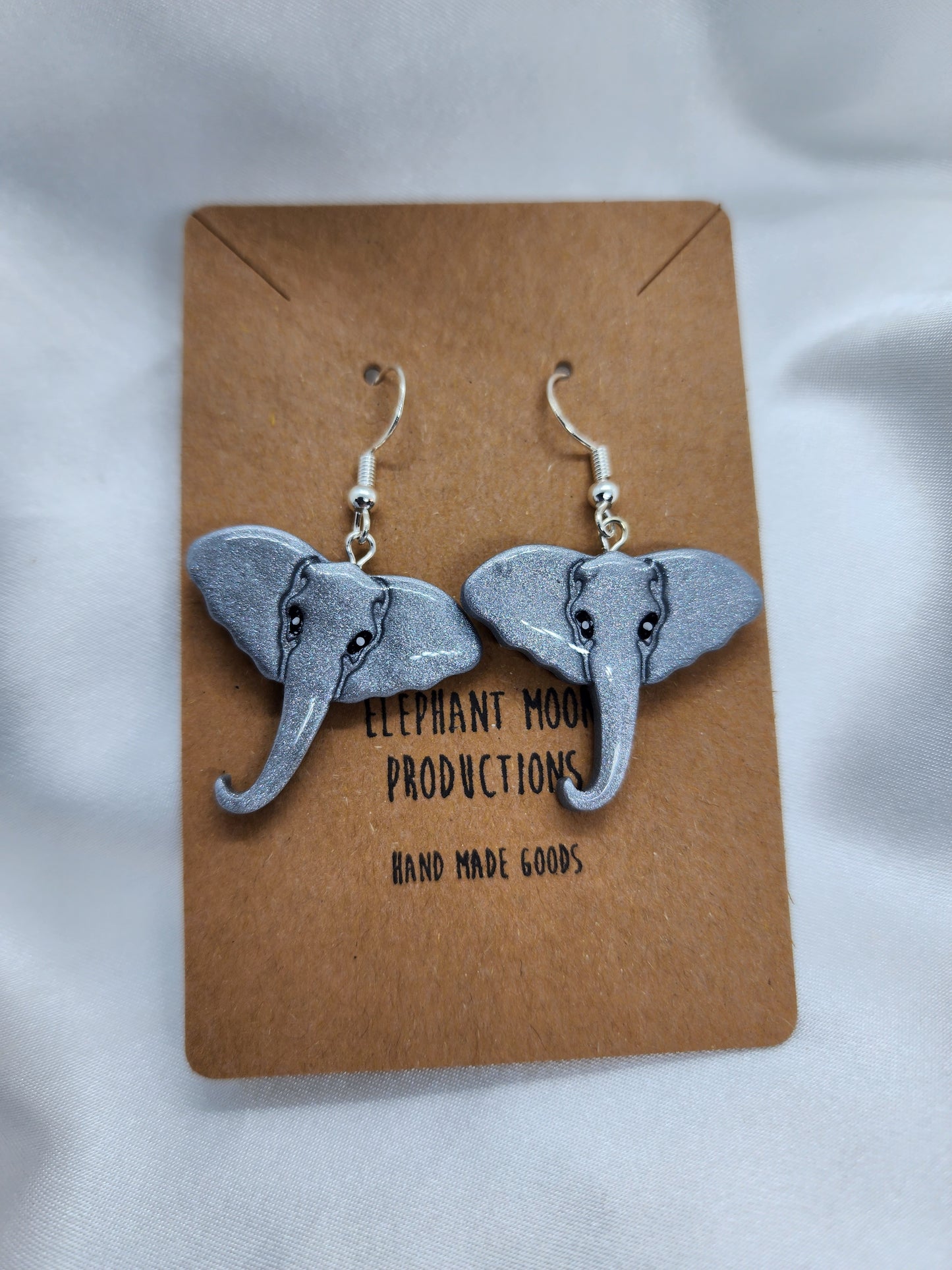 Elephant Clay Earrings Handmade