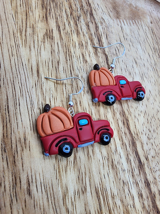 Pumpkin Truckin' Earrrings