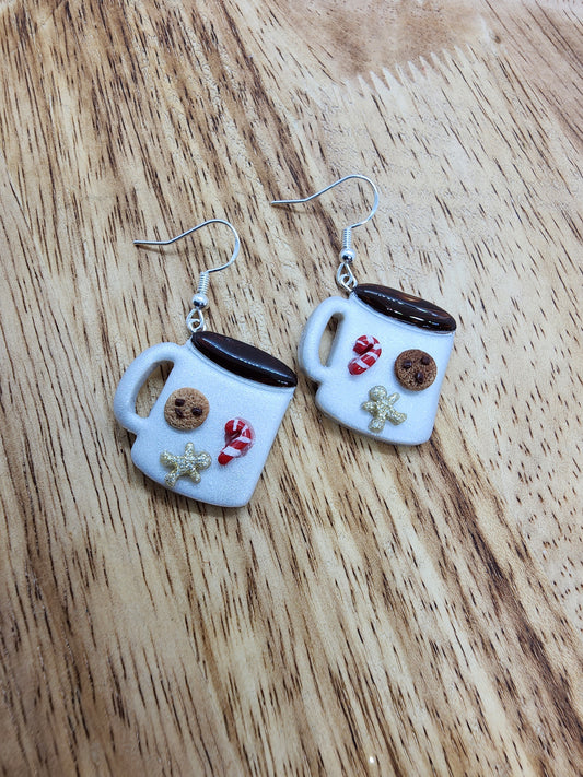 Christmas Coffee Mug Earrings