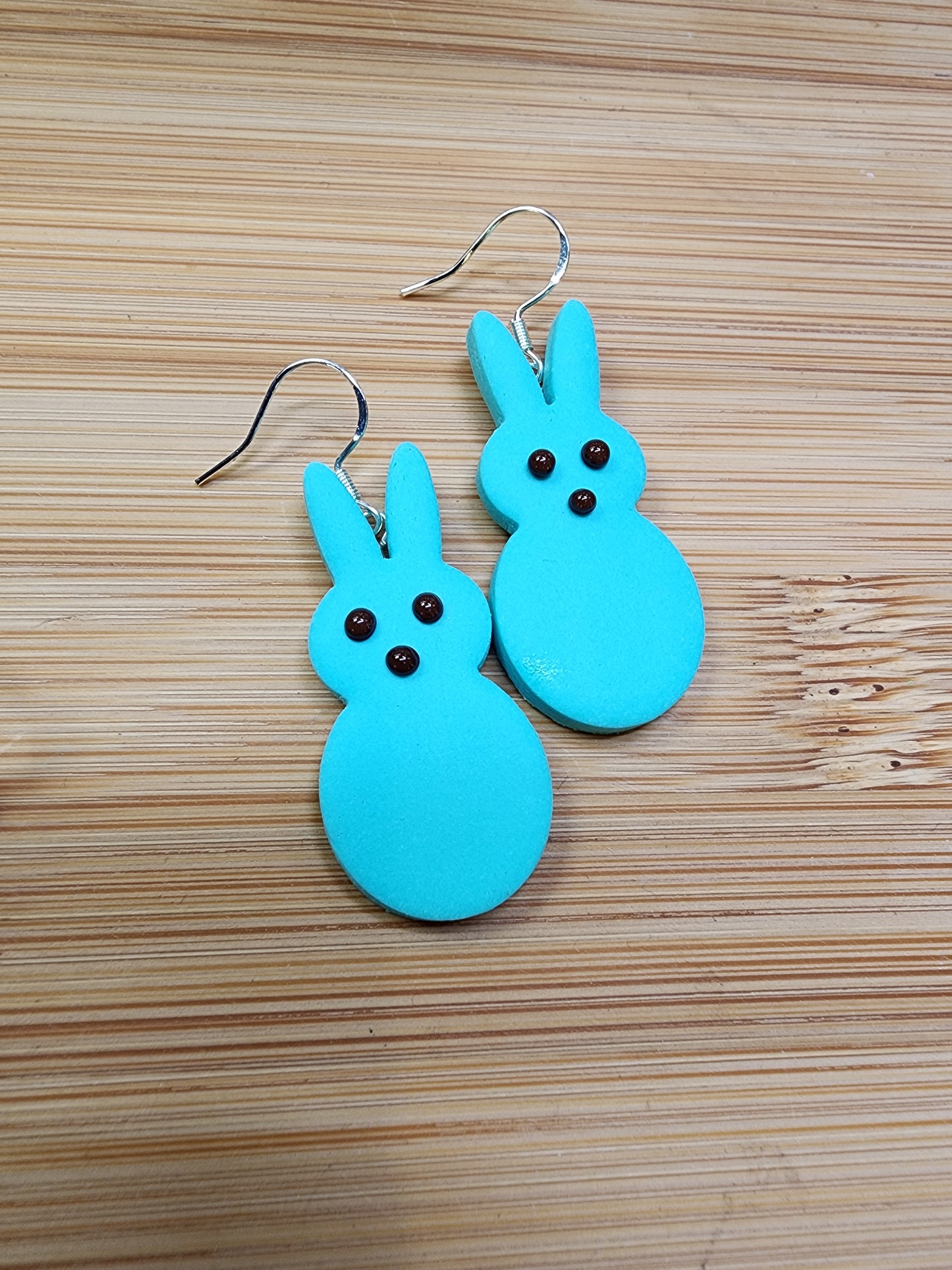 Blue Bunny Easter Earrings