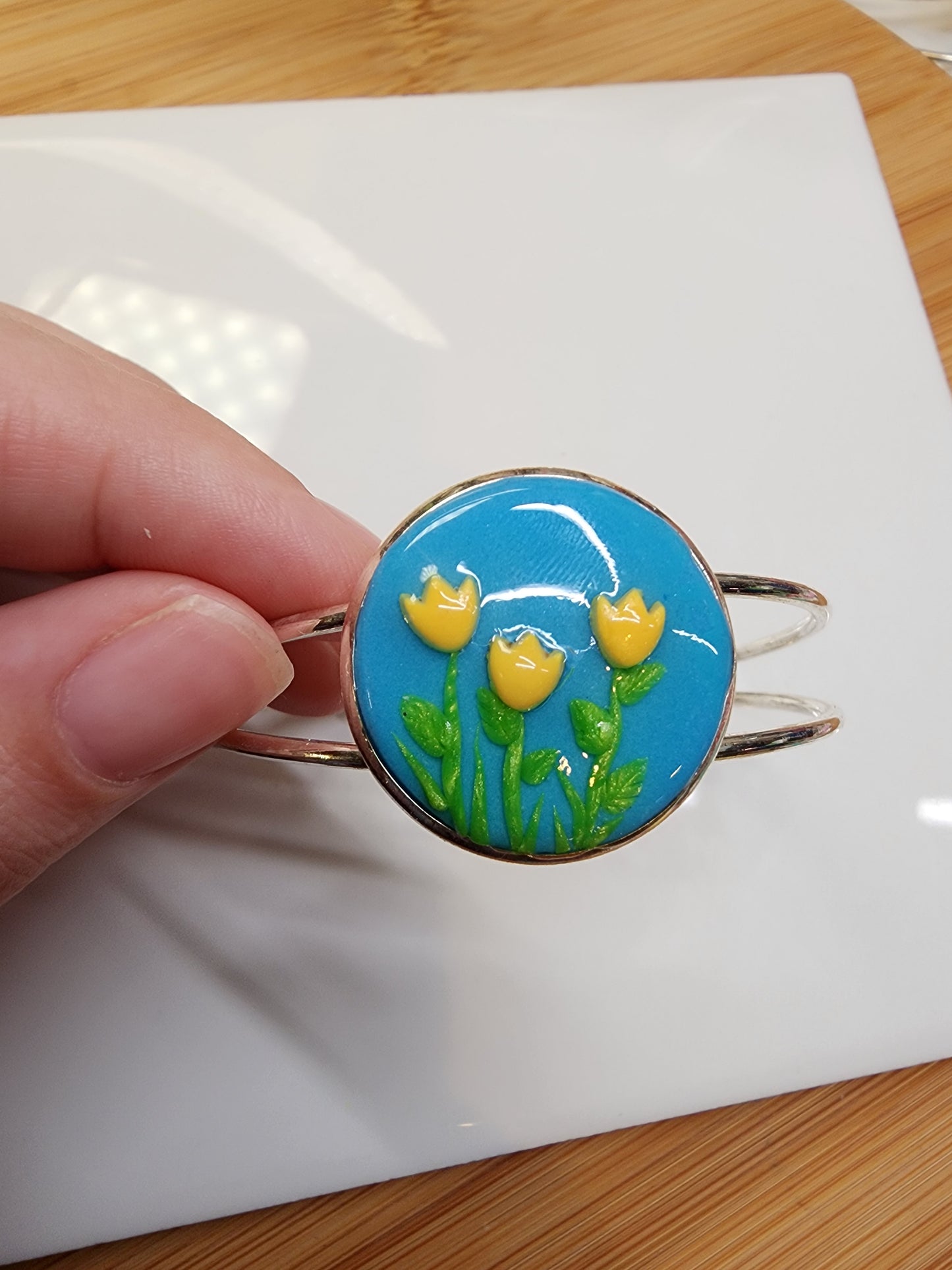 Yellow Tulips Springtime Bracelet