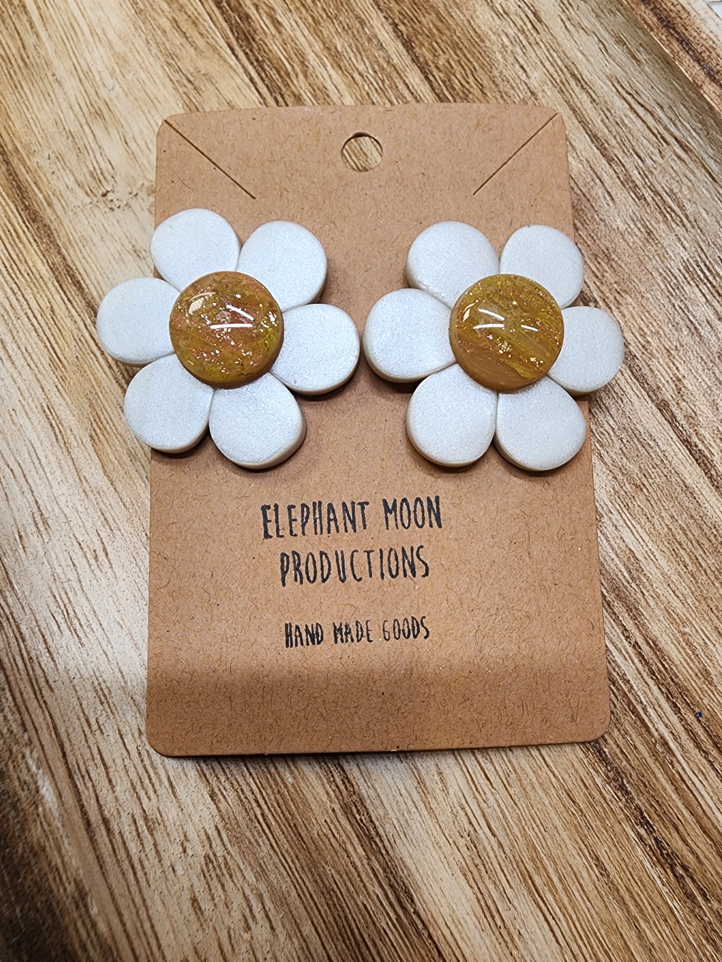 Large Daisy Stud Earrings