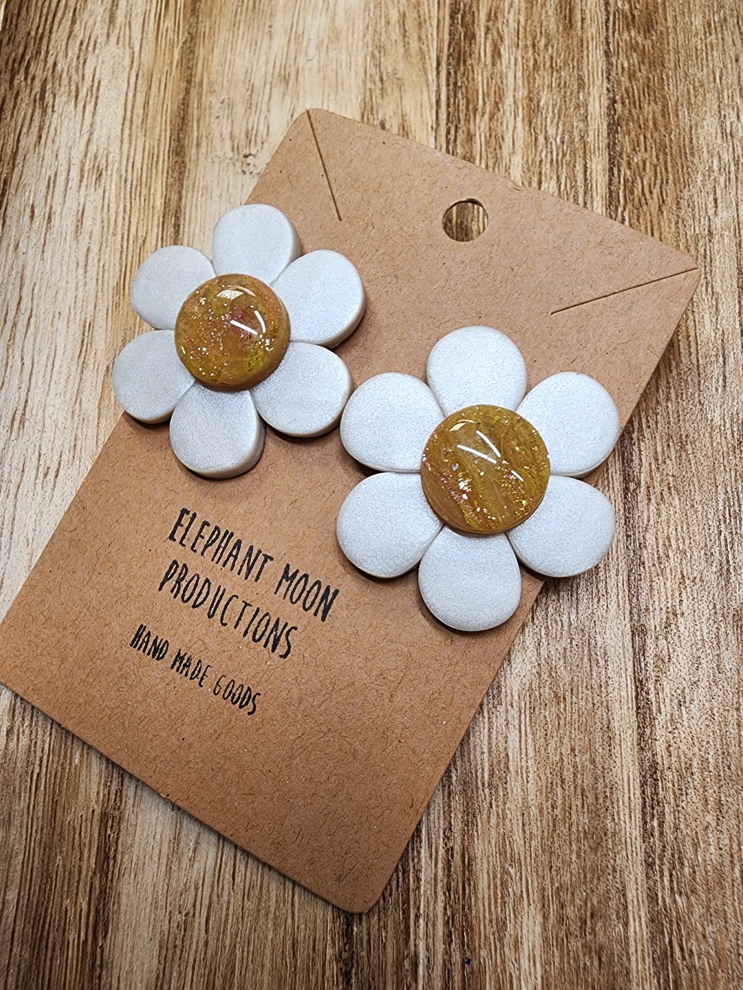 Large Daisy Stud Earrings