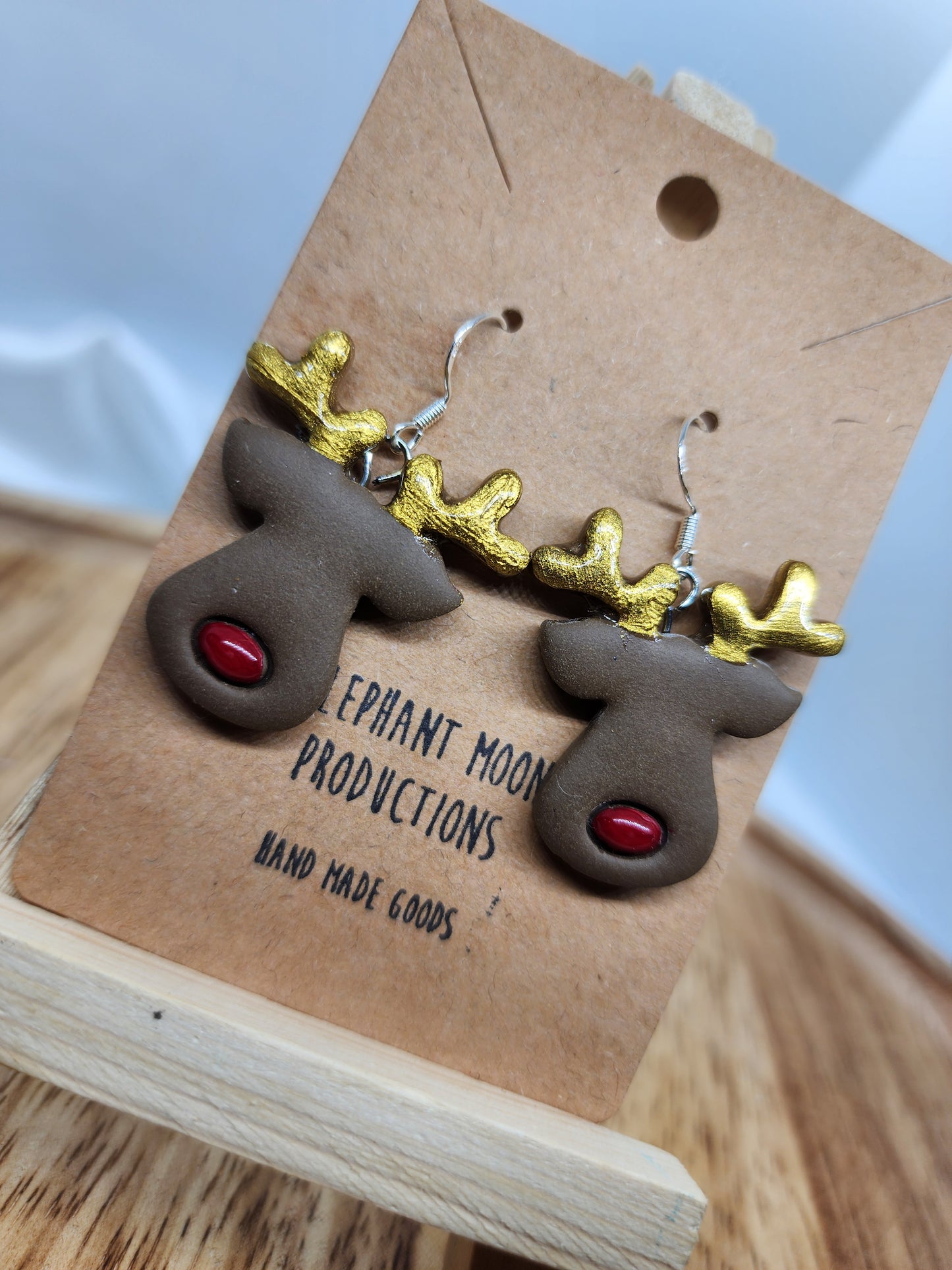 Rudolf the Red Nose Reindeer Earrings