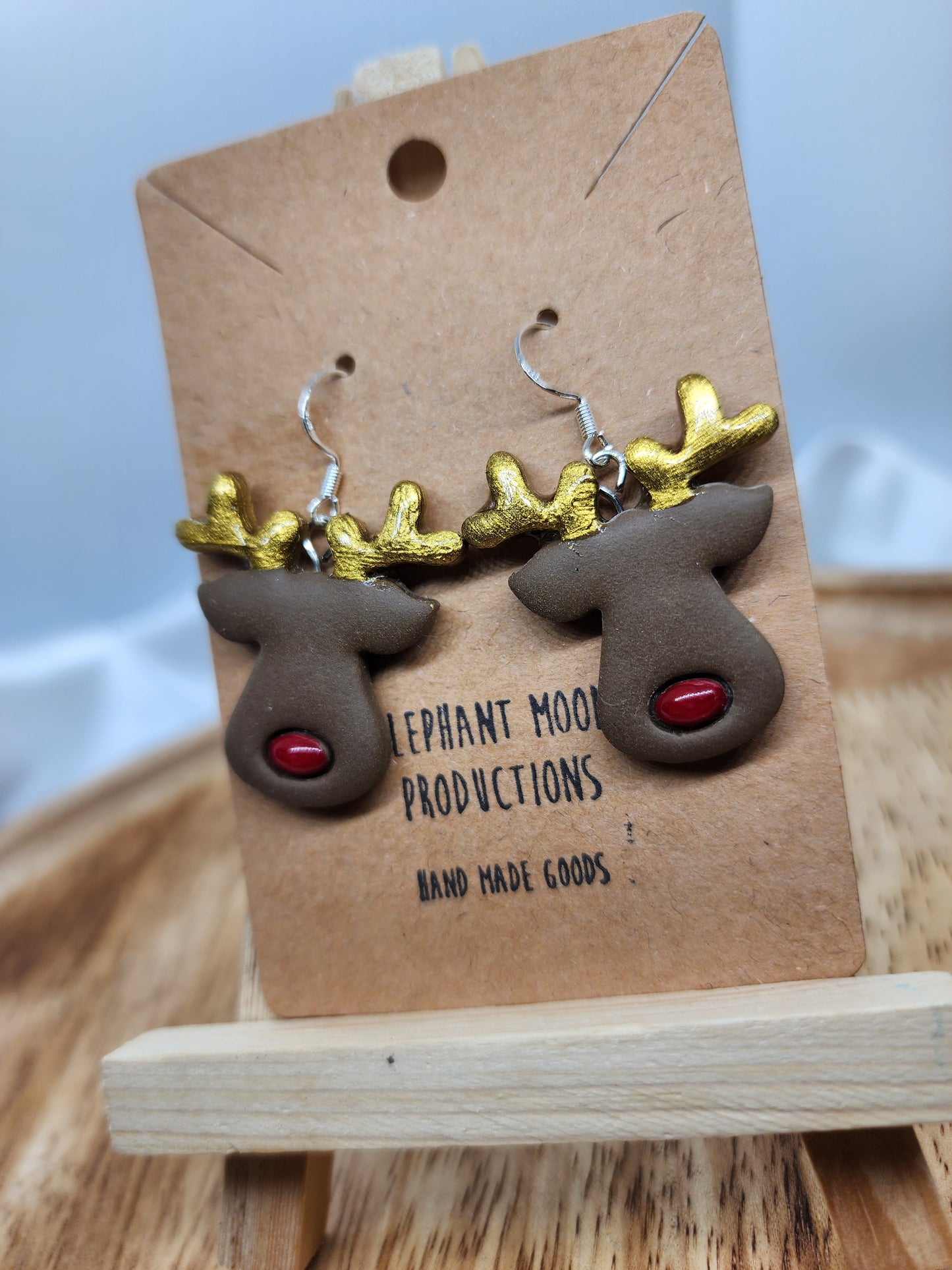 Rudolf the Red Nose Reindeer Earrings