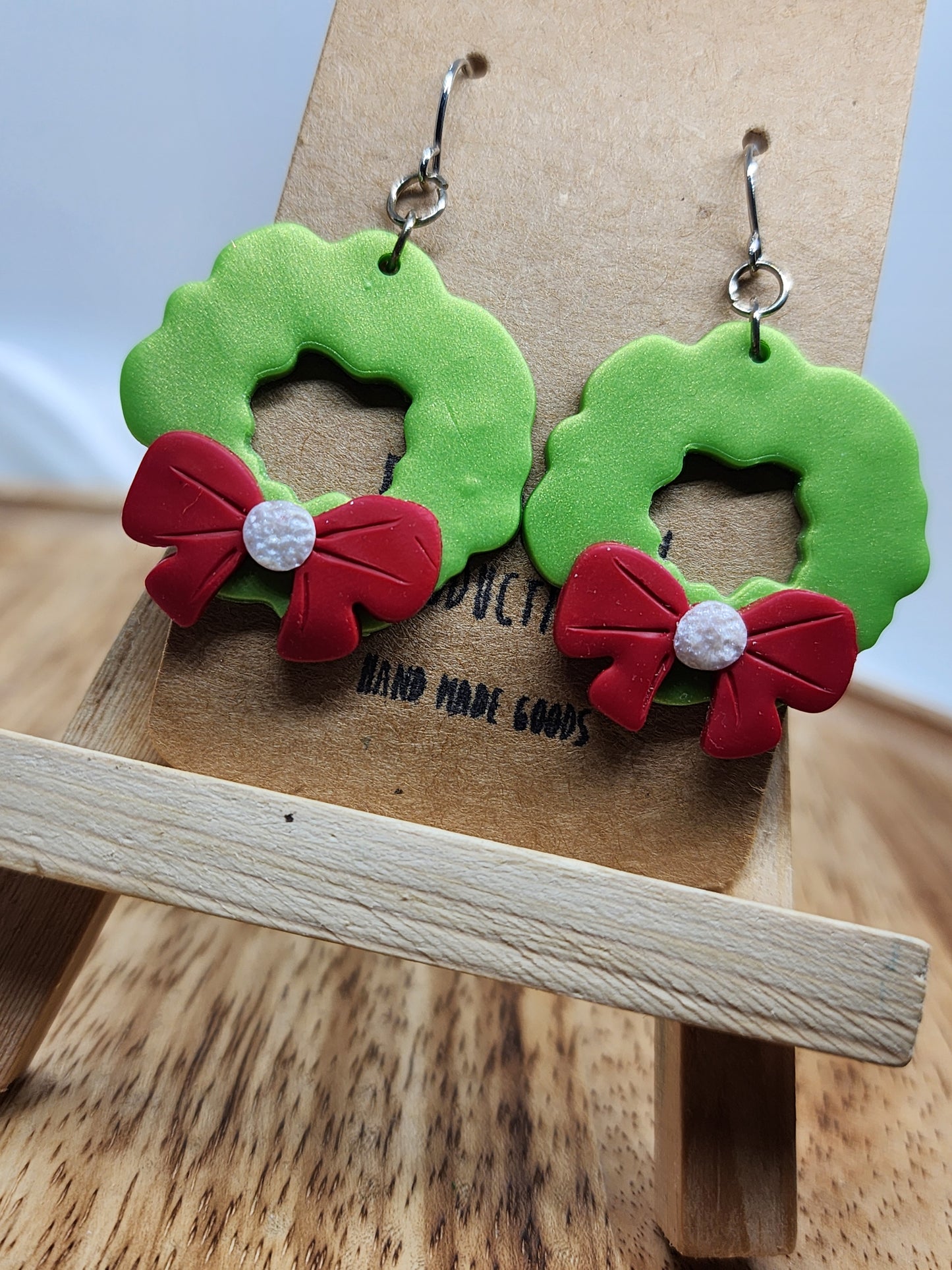 Christmas Wreath Earrings