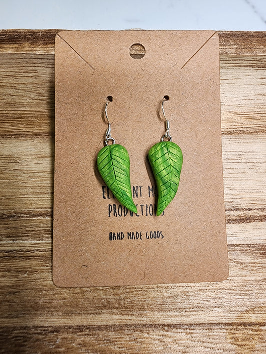 Green Leaves Earrings 🍃