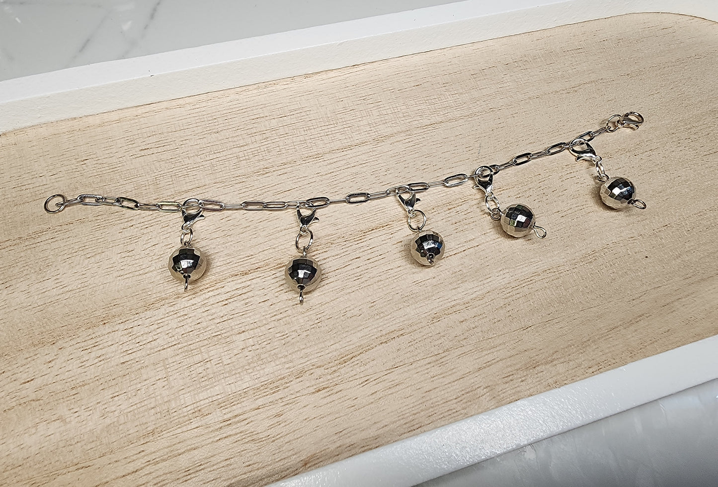 Disco Ball Charm Bracelet