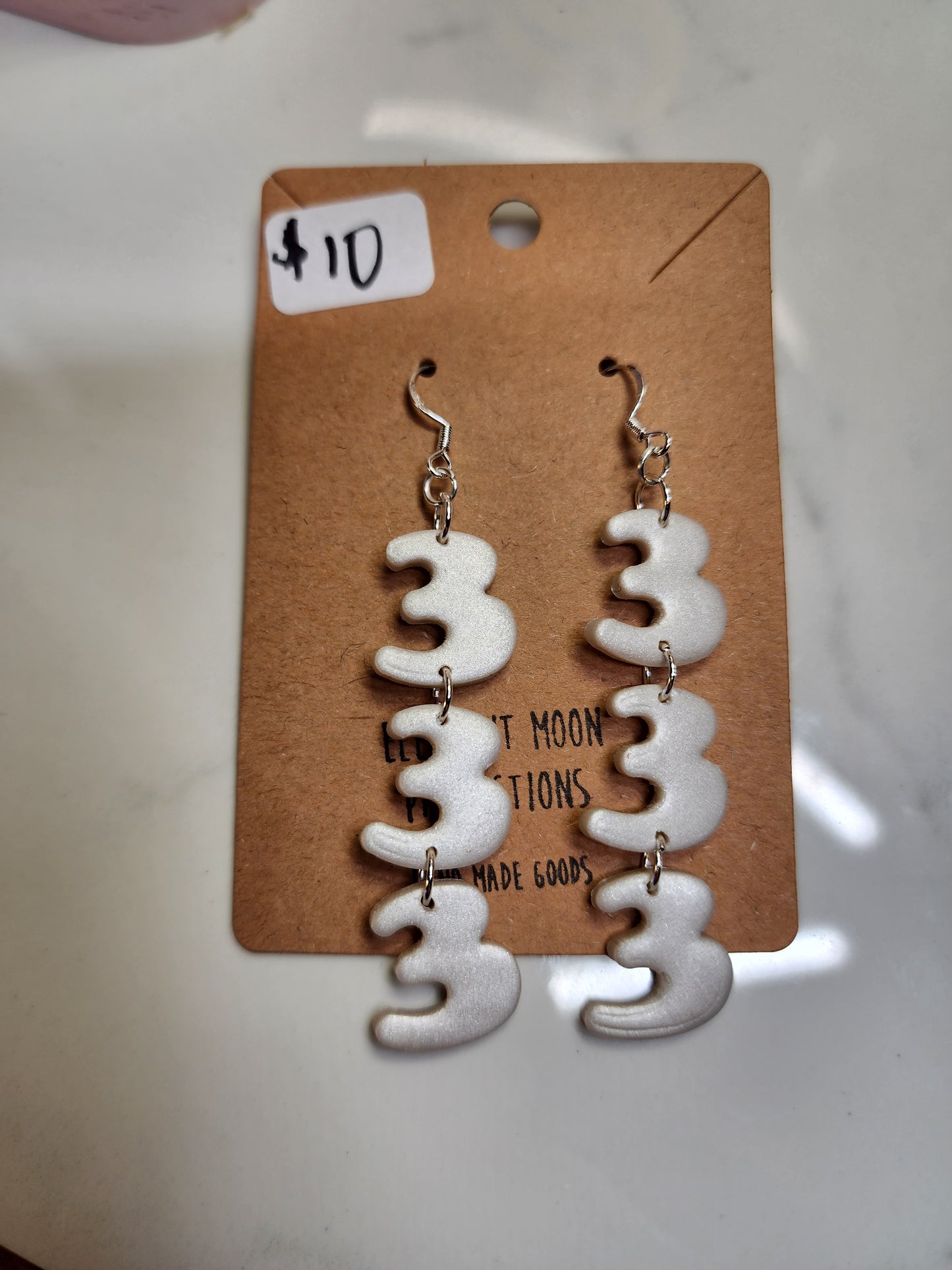 333 Angel Number Earrings