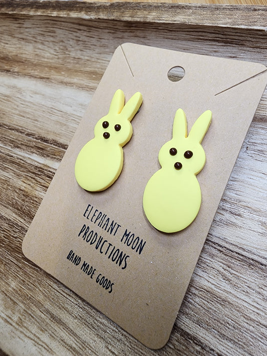 Yellow Bunny Stud Earrings