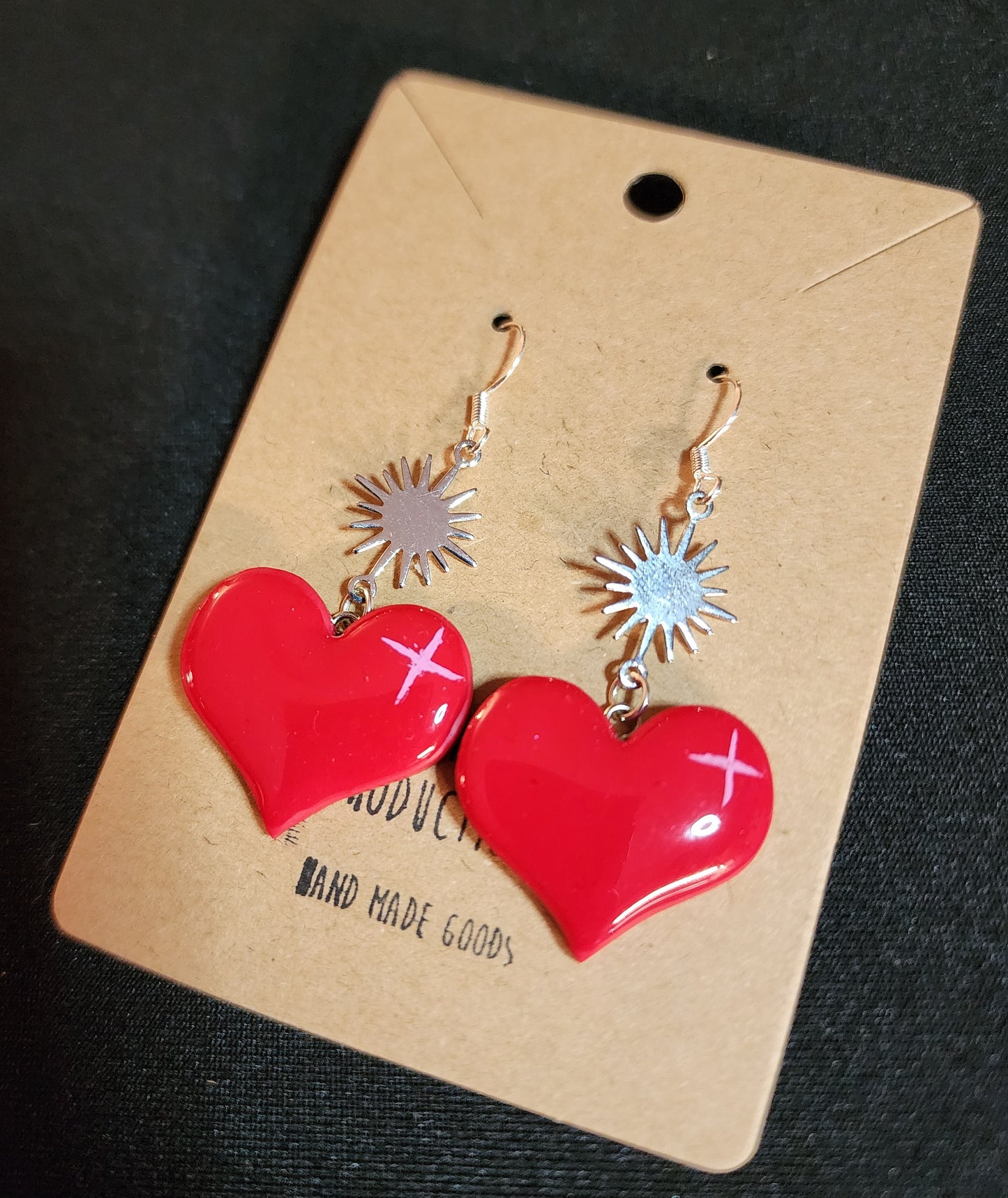 Big Shiny Heart Earrings