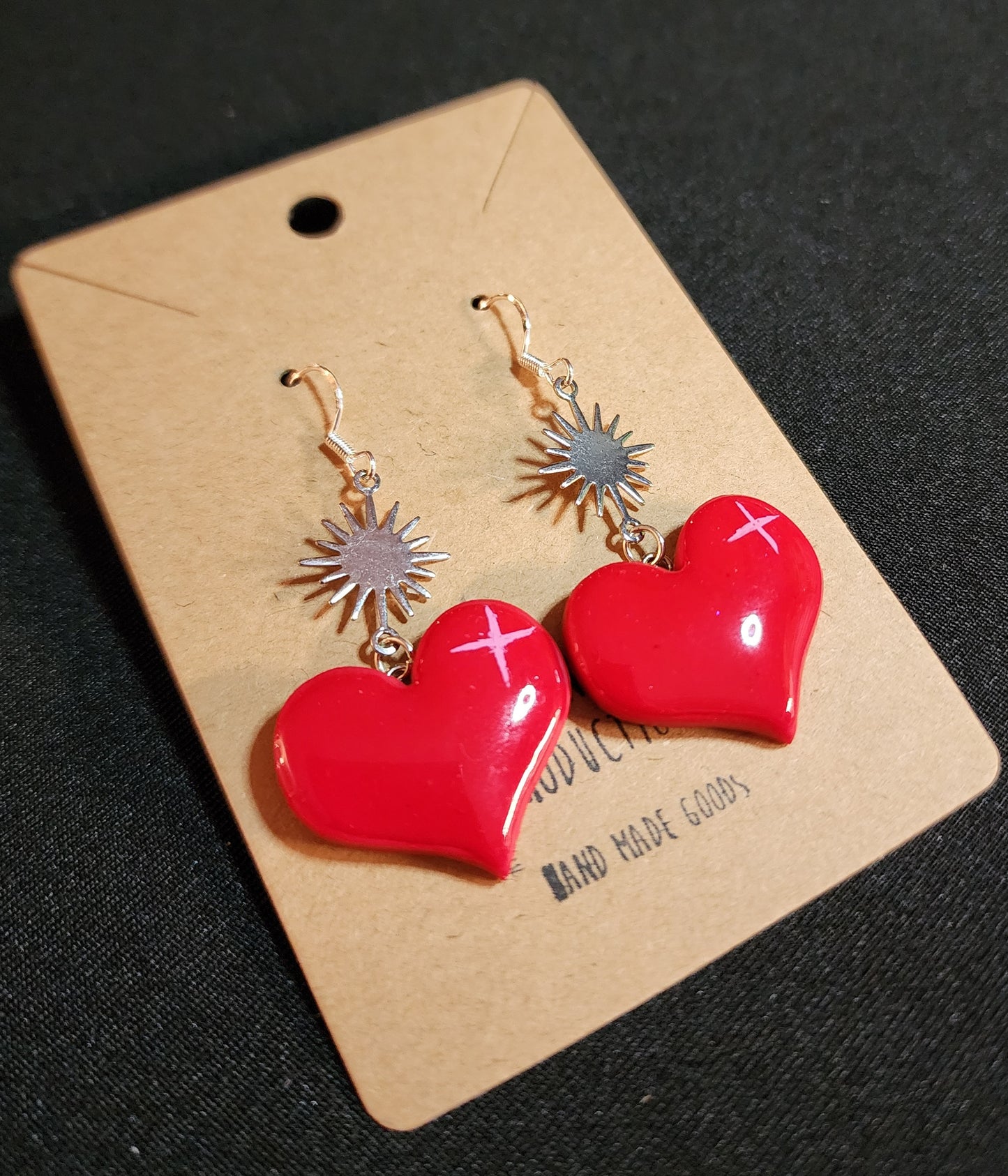 Big Shiny Heart Earrings