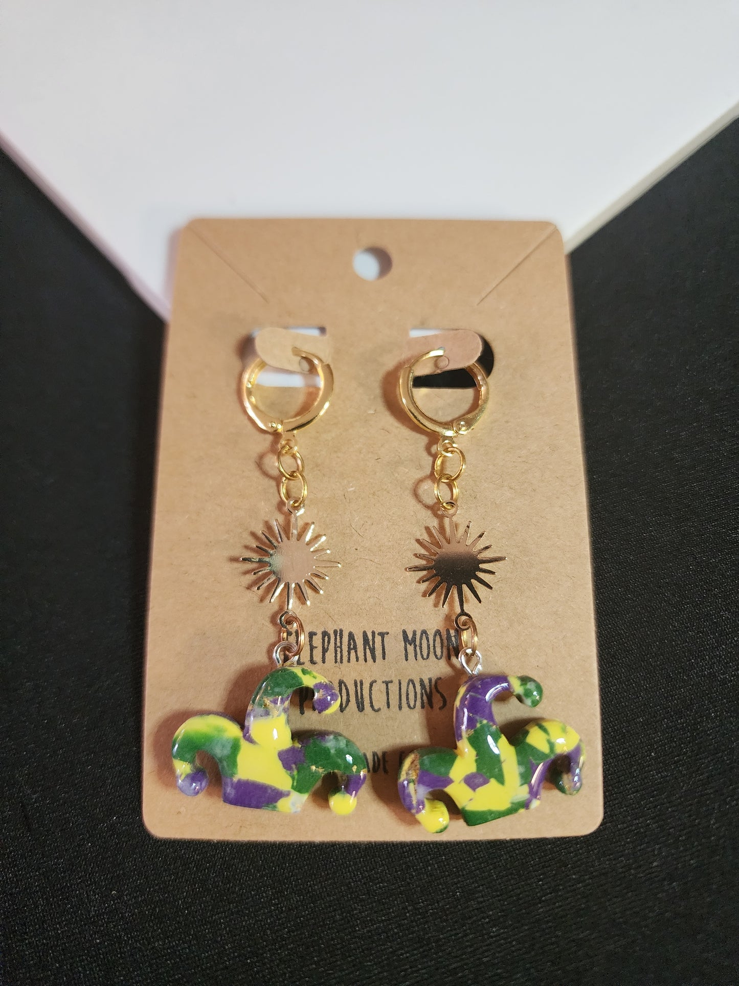 Jester Hat Mardi Gras Earrings