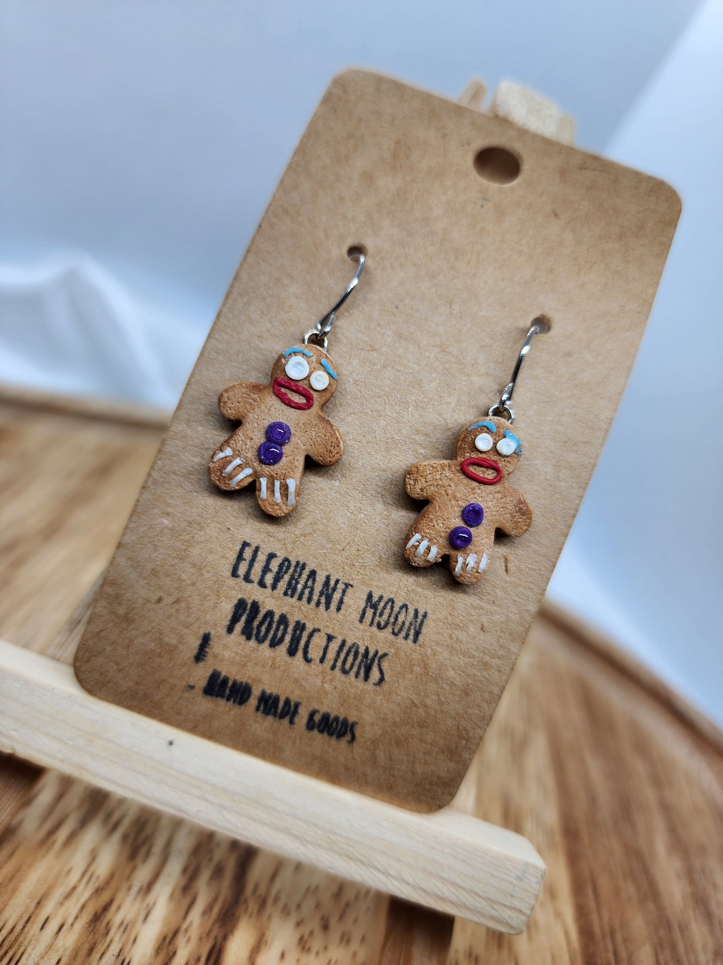 Gingerbread Man Earrings