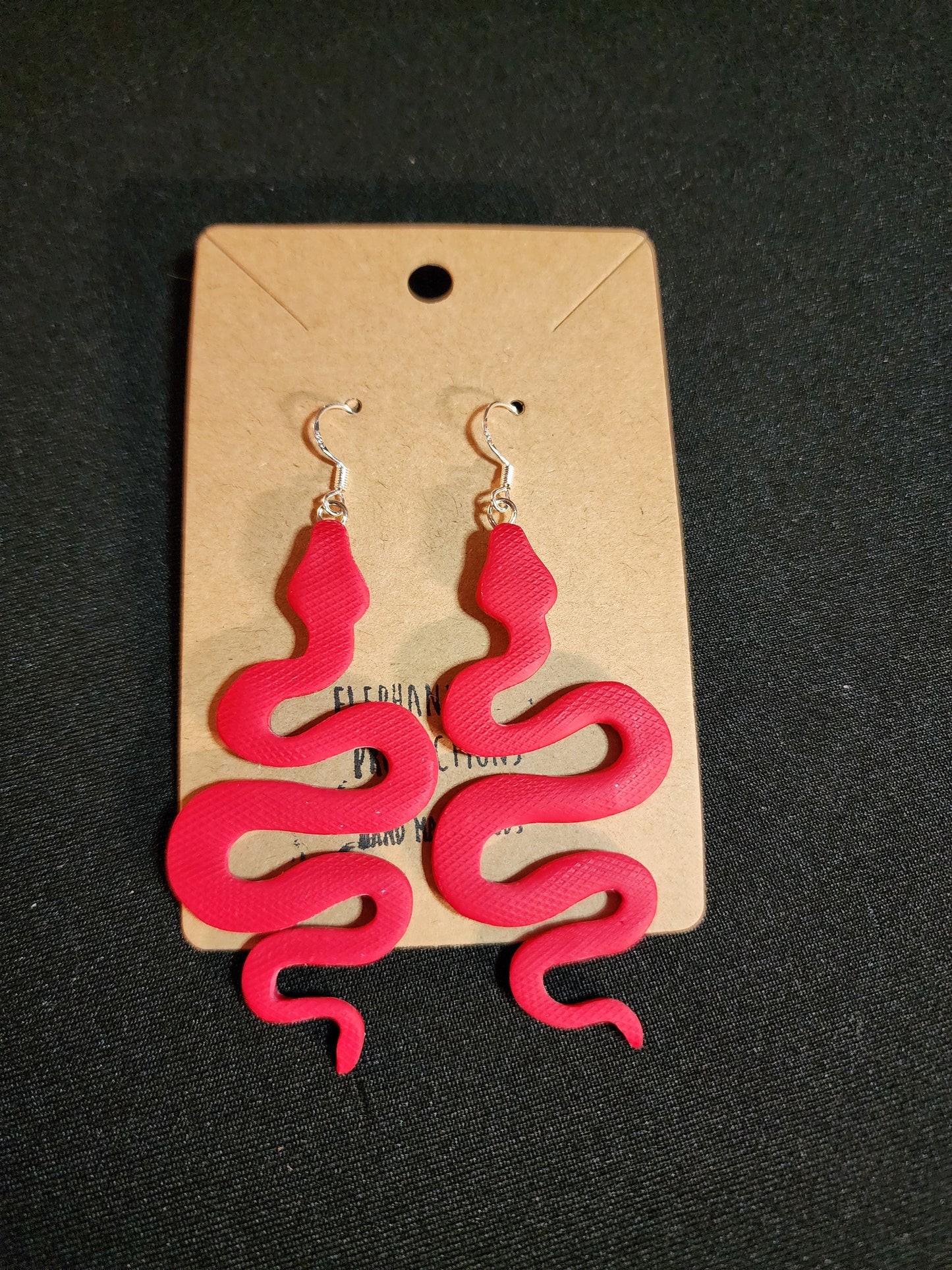 Red Snake Handmade Earrings