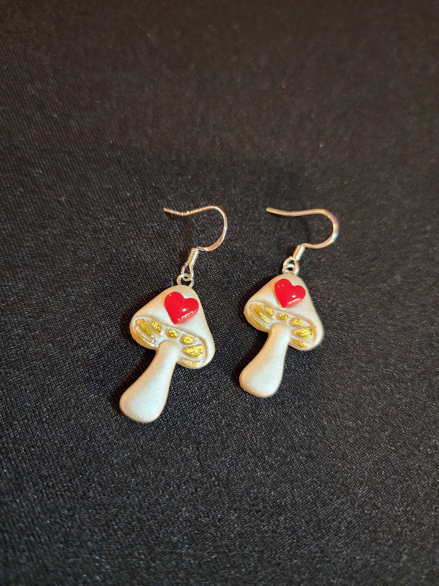 Heart Mushroom Earrings