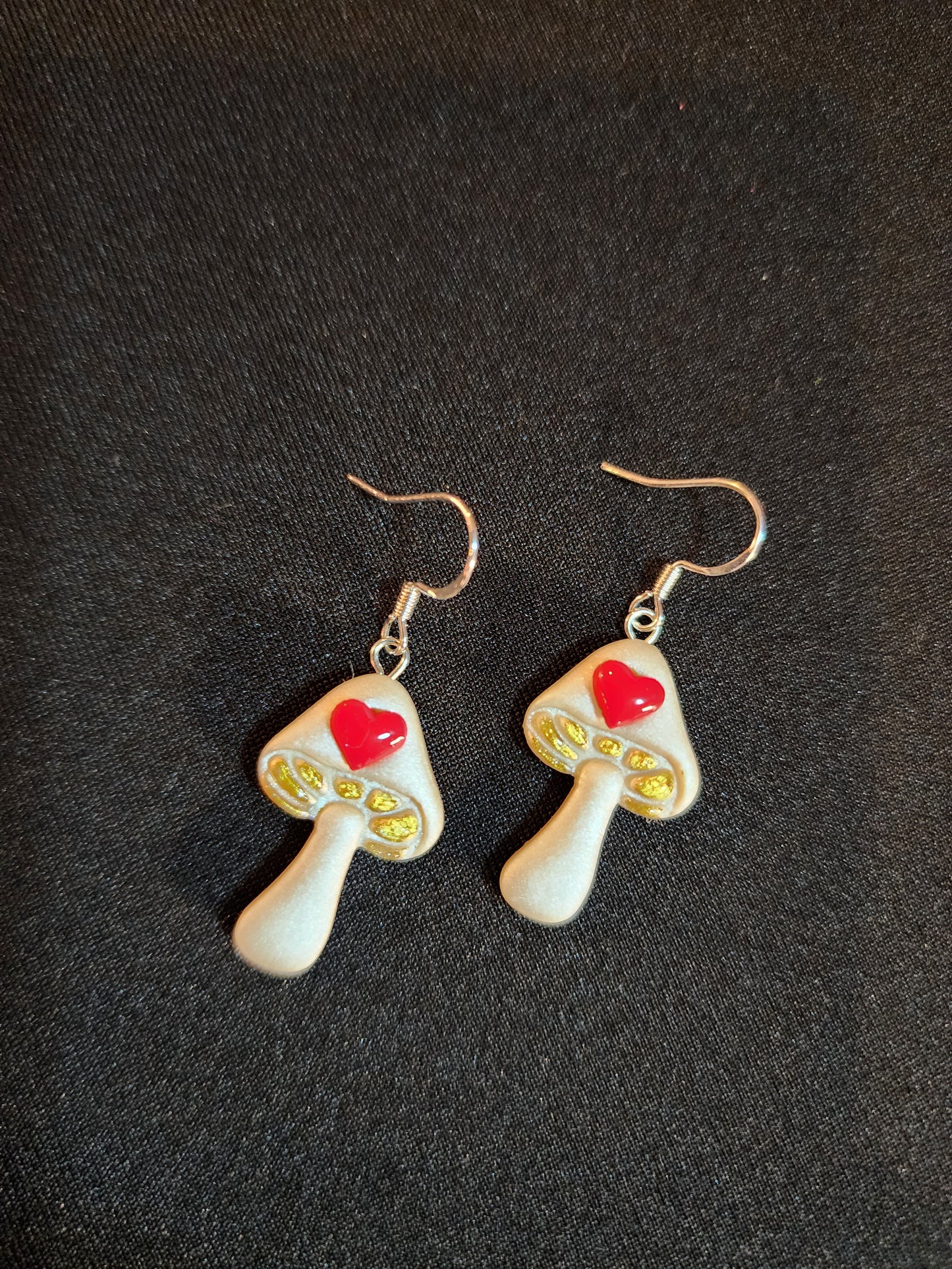 Heart Mushroom Earrings