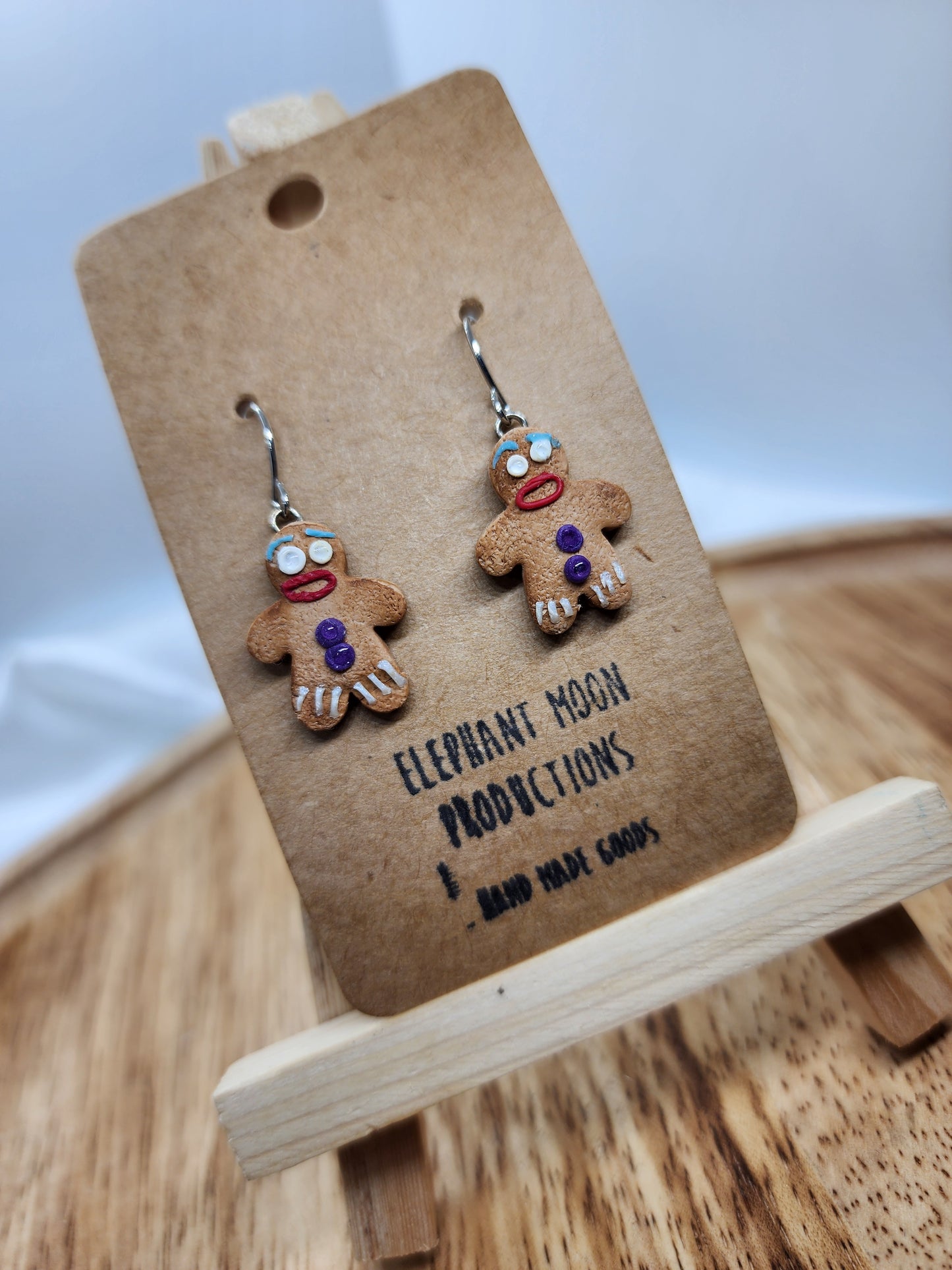 Gingerbread Man Earrings