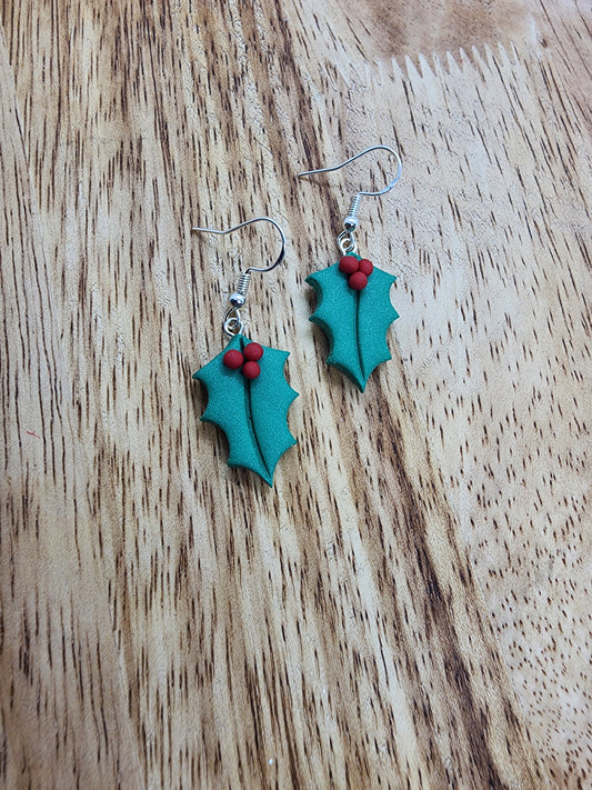 Holly Leaf Earrings