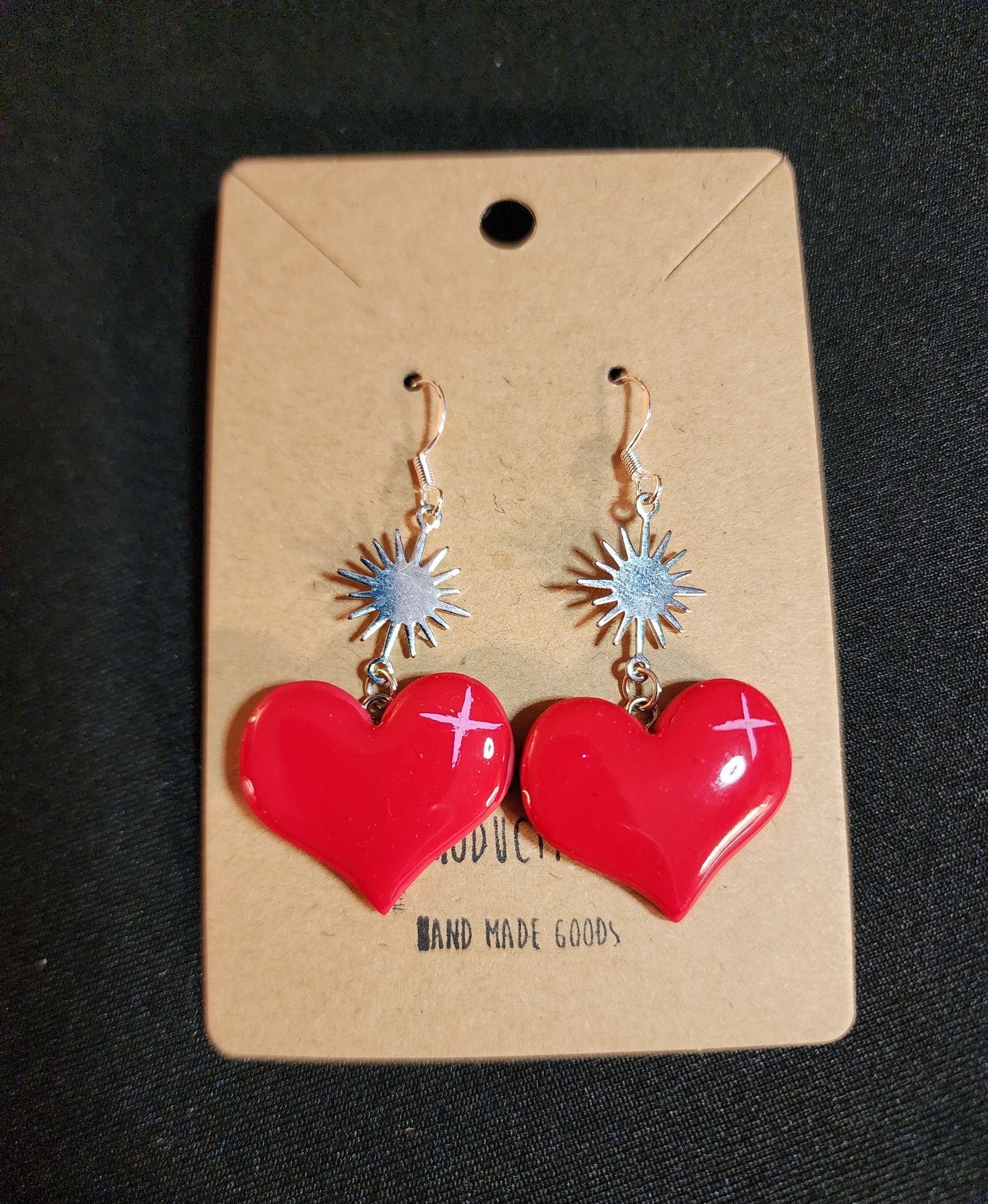 Big Shiny Heart Earrings