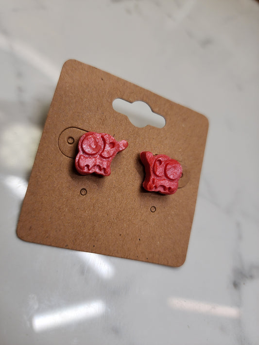 Pretty Pink Elephant Small Stud Earrings