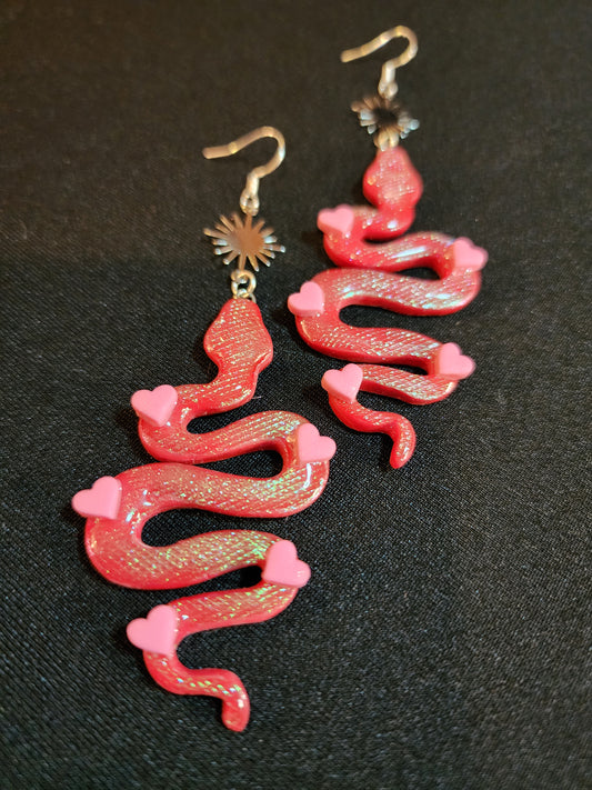 Heart Snake Earrings