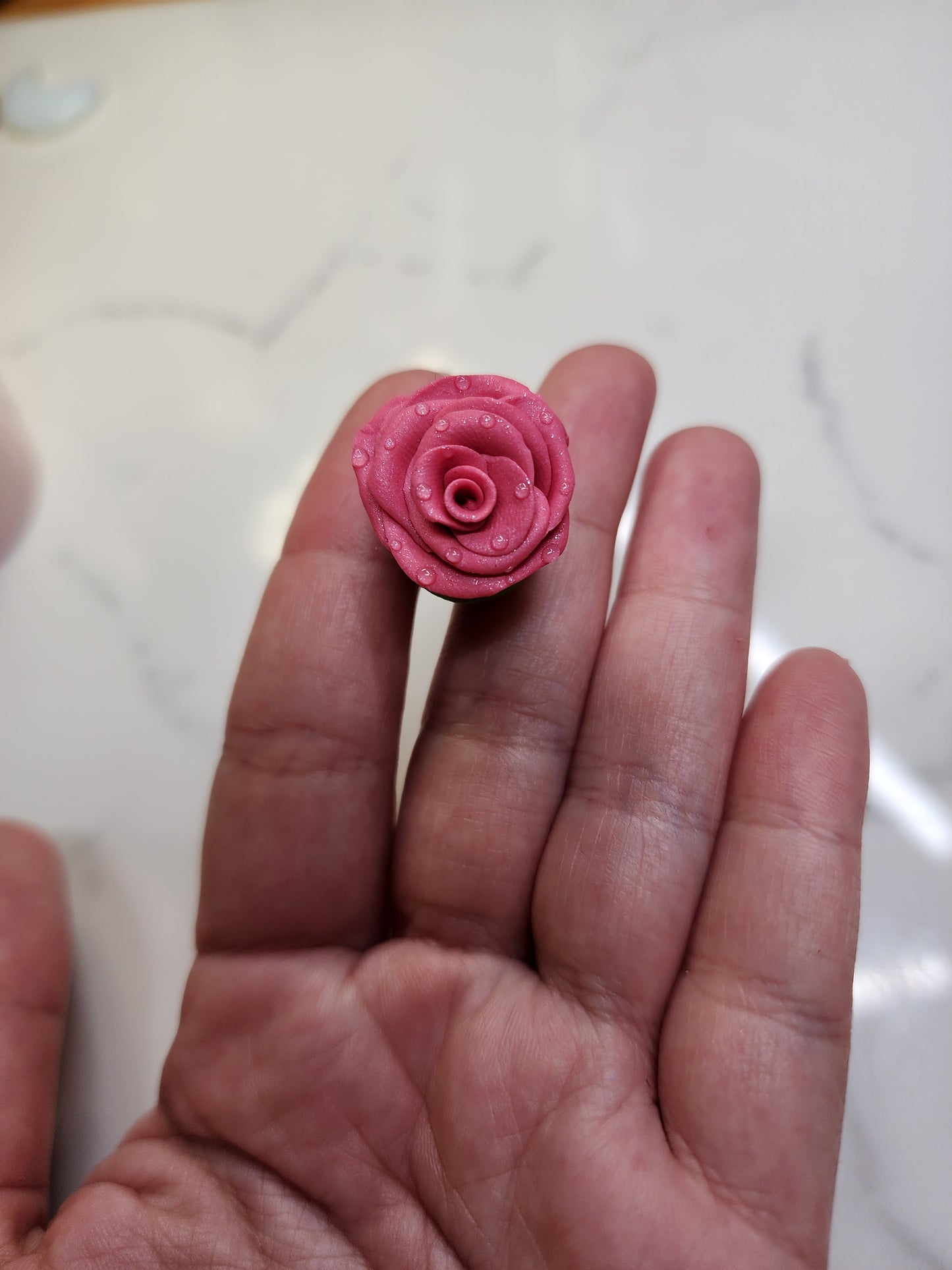 Pink Rose Brooch/ Pin
