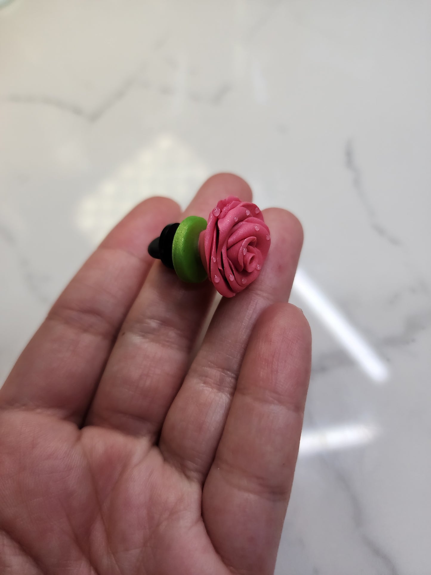 Pink Rose Brooch/ Pin