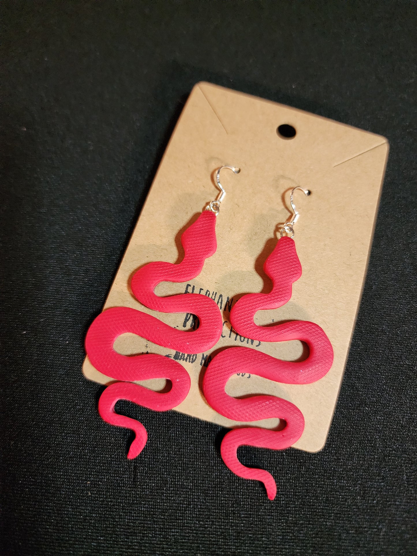 Red Snake Handmade Earrings