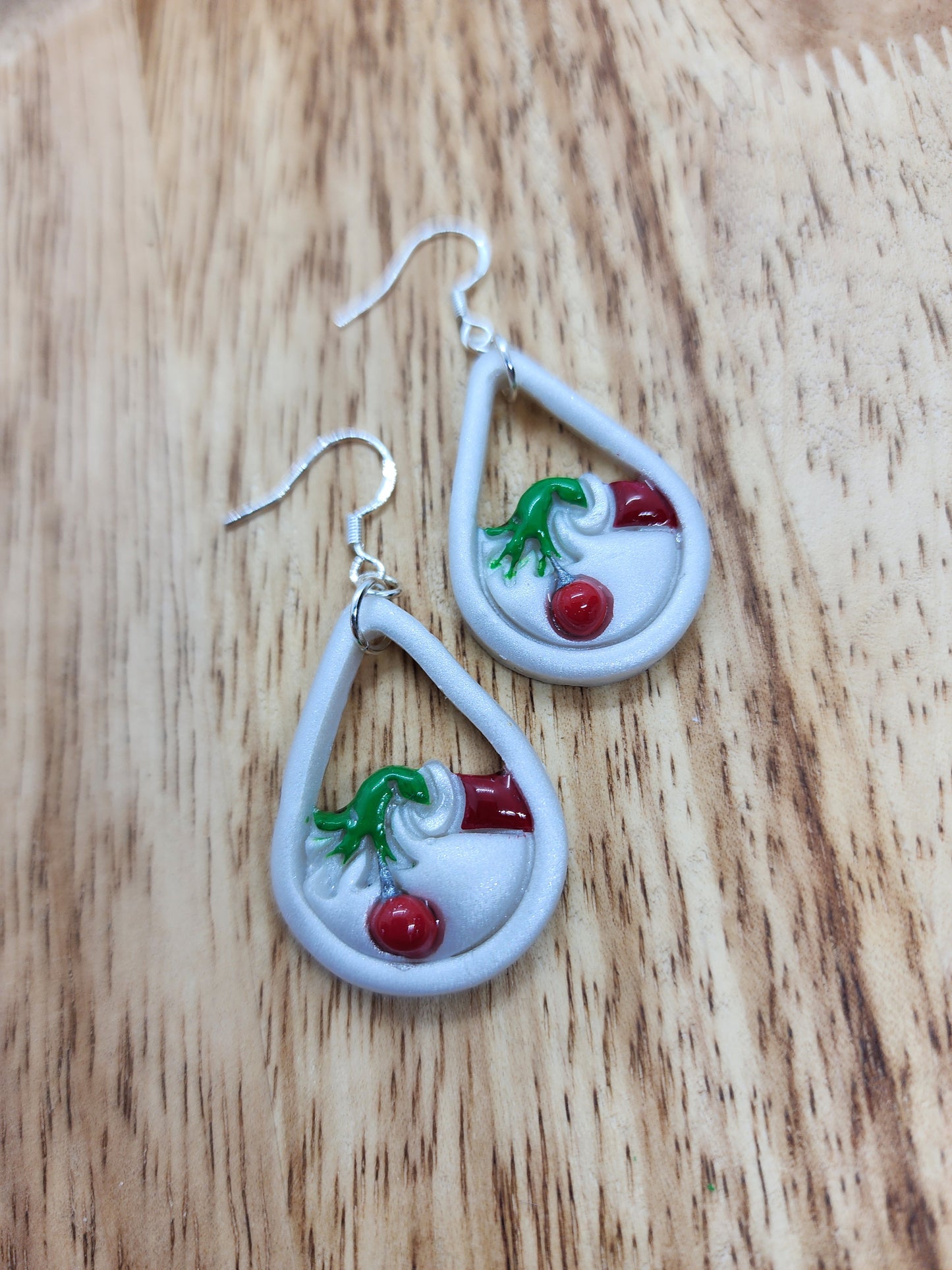 Grinch Hand & Ornament Earrings