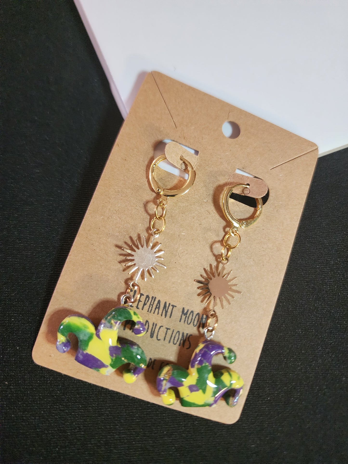 Jester Hat Mardi Gras Earrings