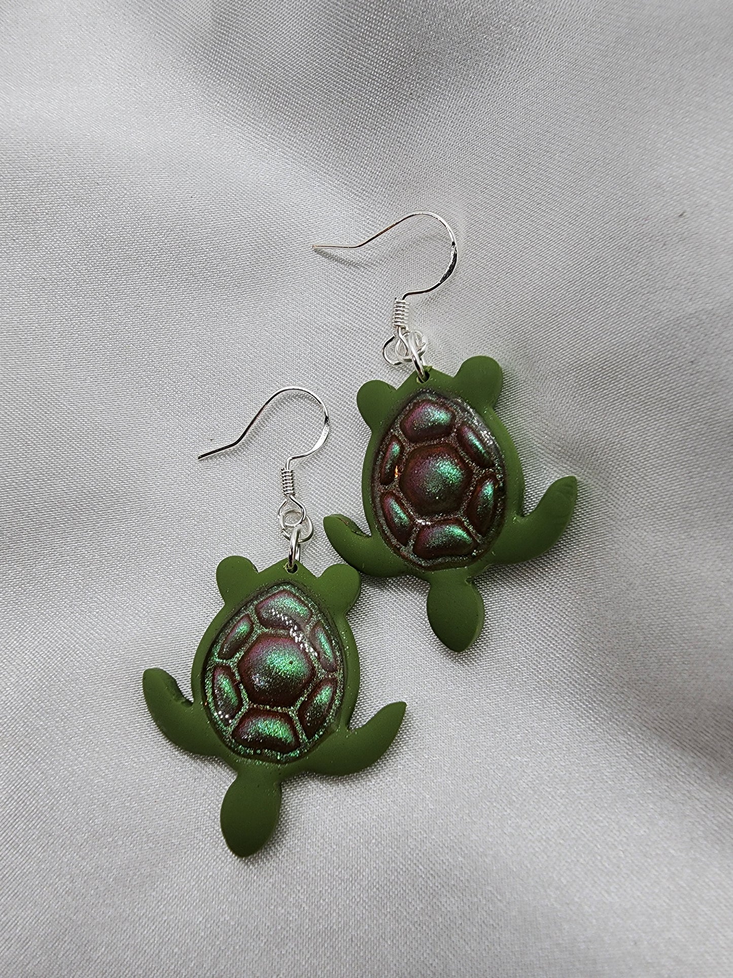 Turtle Handmade Clay Earrings