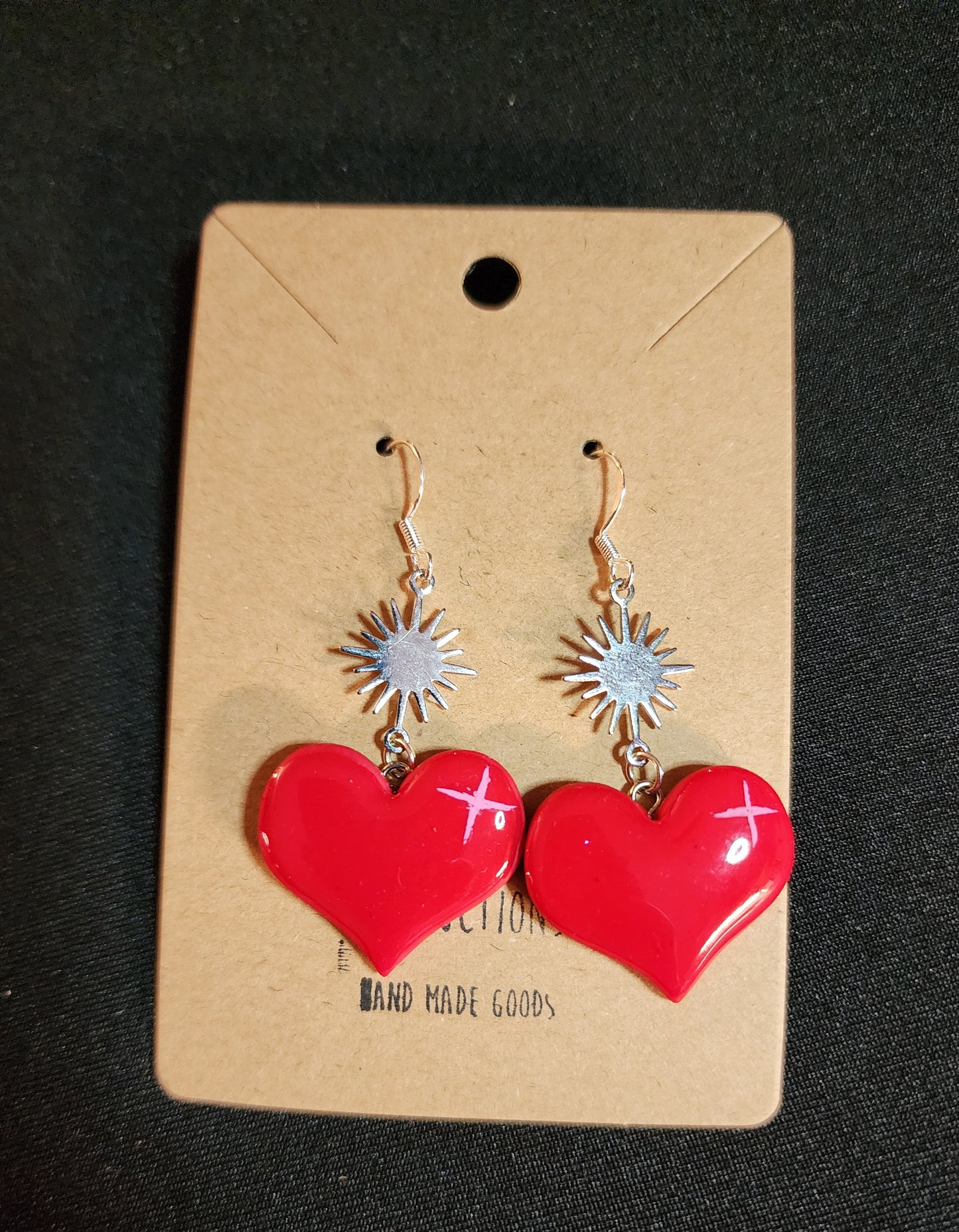 Big Shiny Heart Earrings