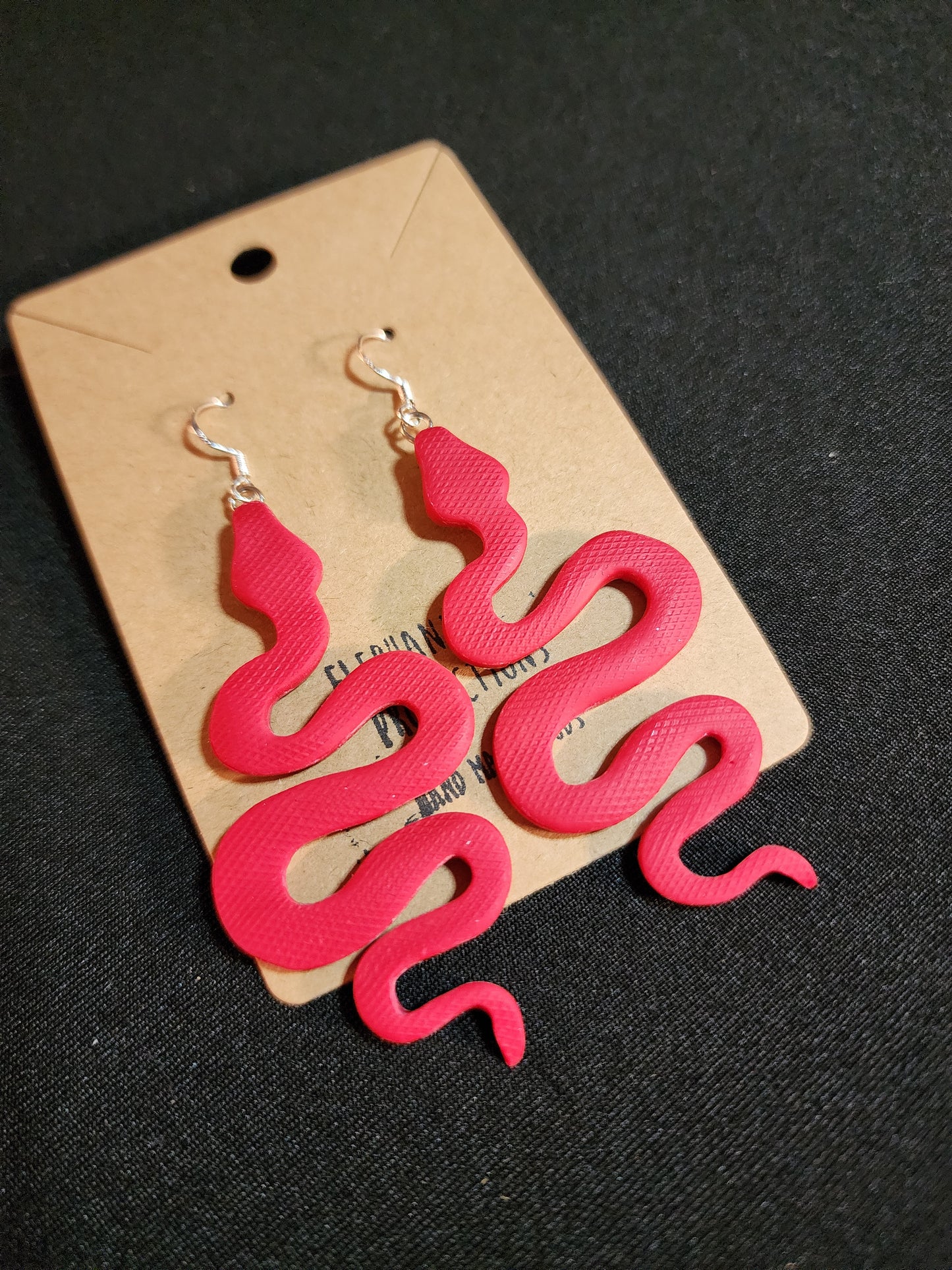 Red Snake Handmade Earrings