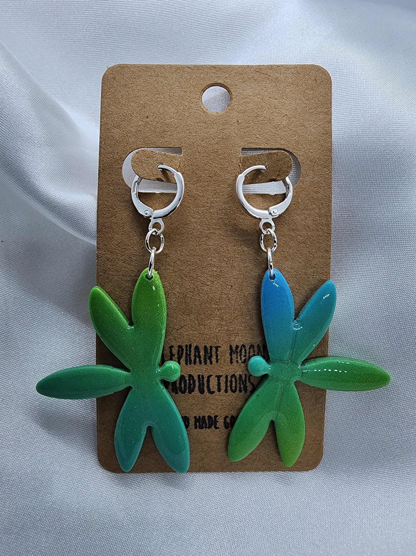Dragonfly Polymer Clay Leverback Earrings
