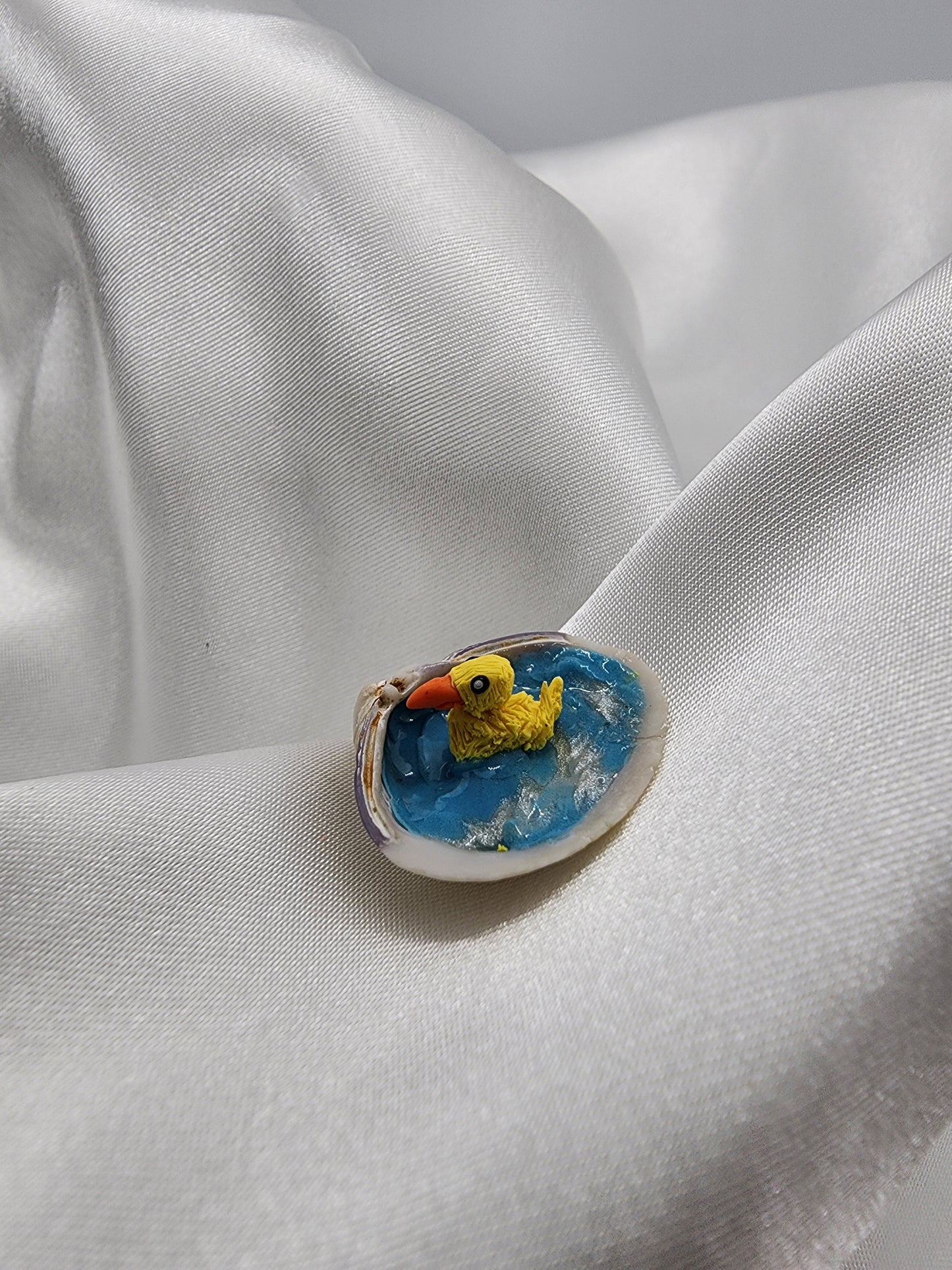 Ugly Duckling inside a Seashell Tiny Sculpture