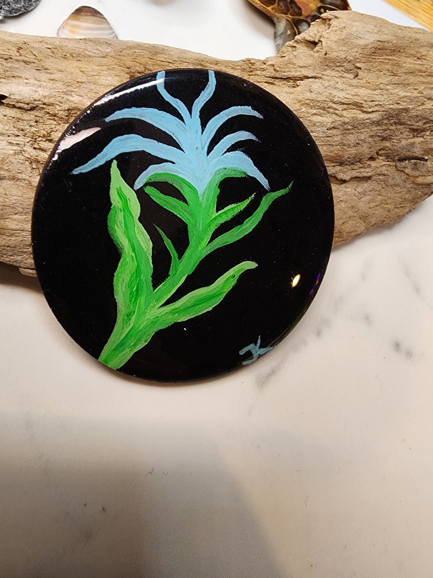 Blue Bromeliad Mini Painting