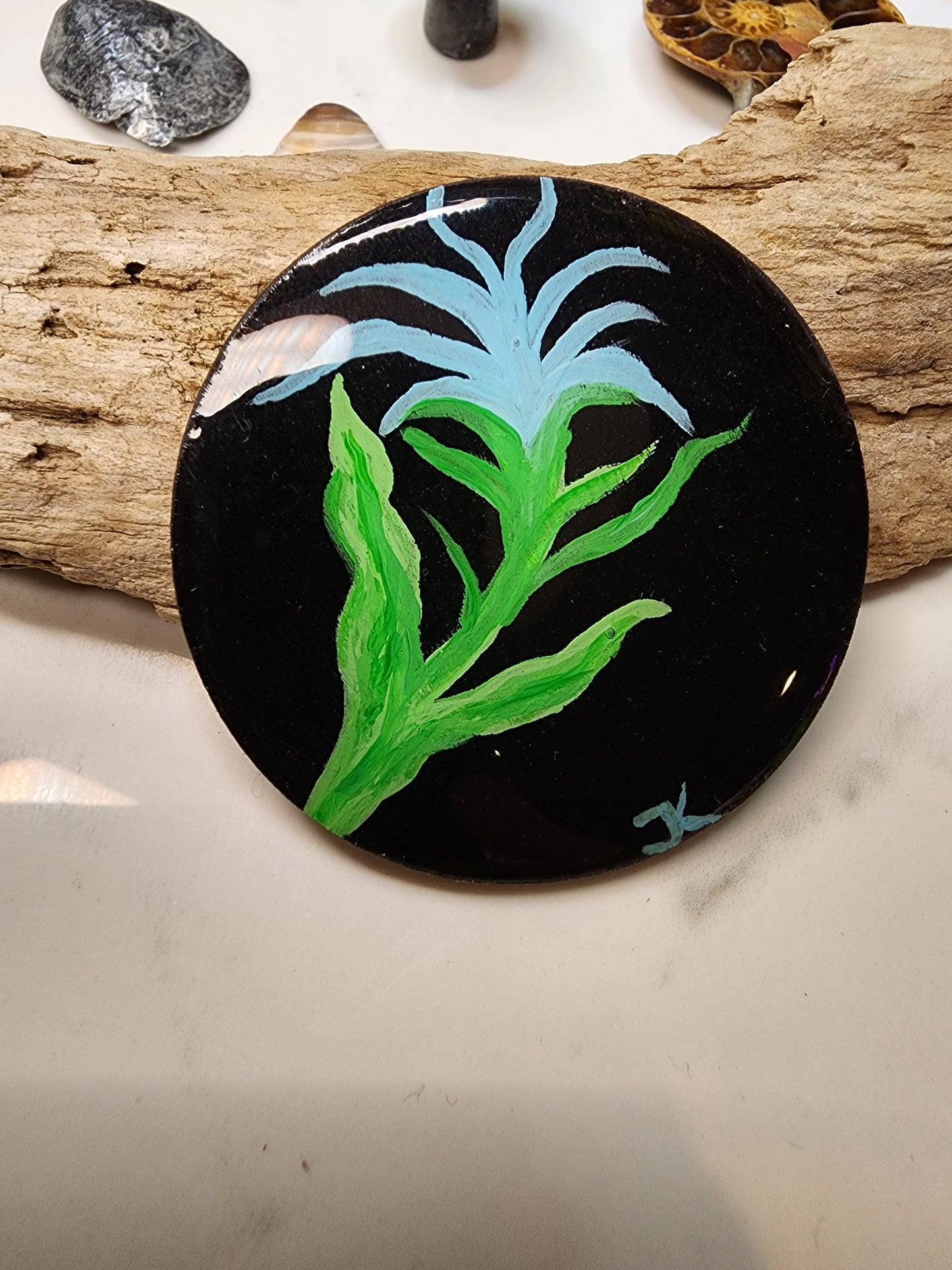 Blue Bromeliad Mini Painting
